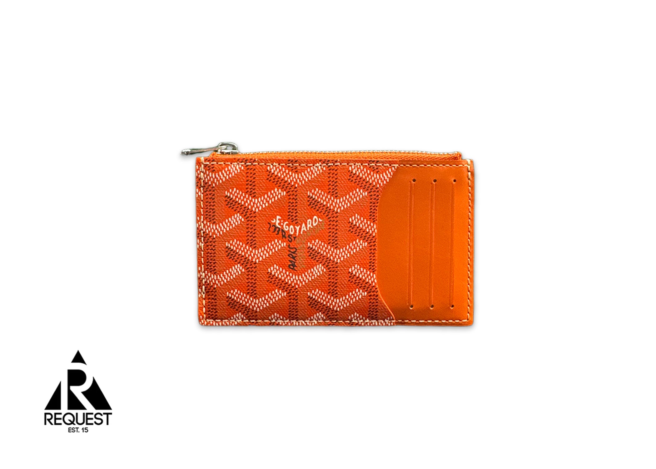 Bourbon Zipped Card Holder Wallet "Orange"