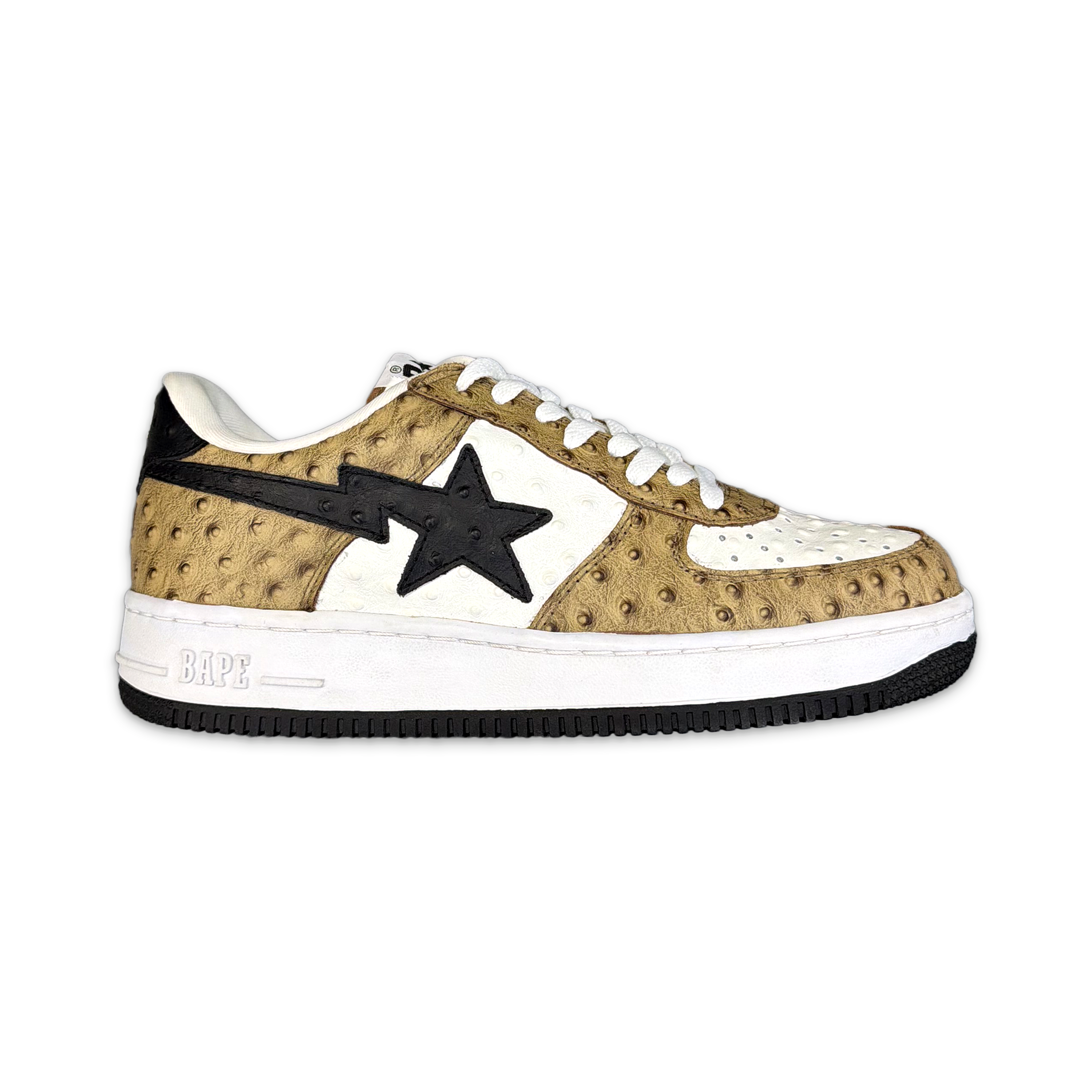 A Bathing Ape (BAPE), Bapesta Low “Ostrich Pack Tan”