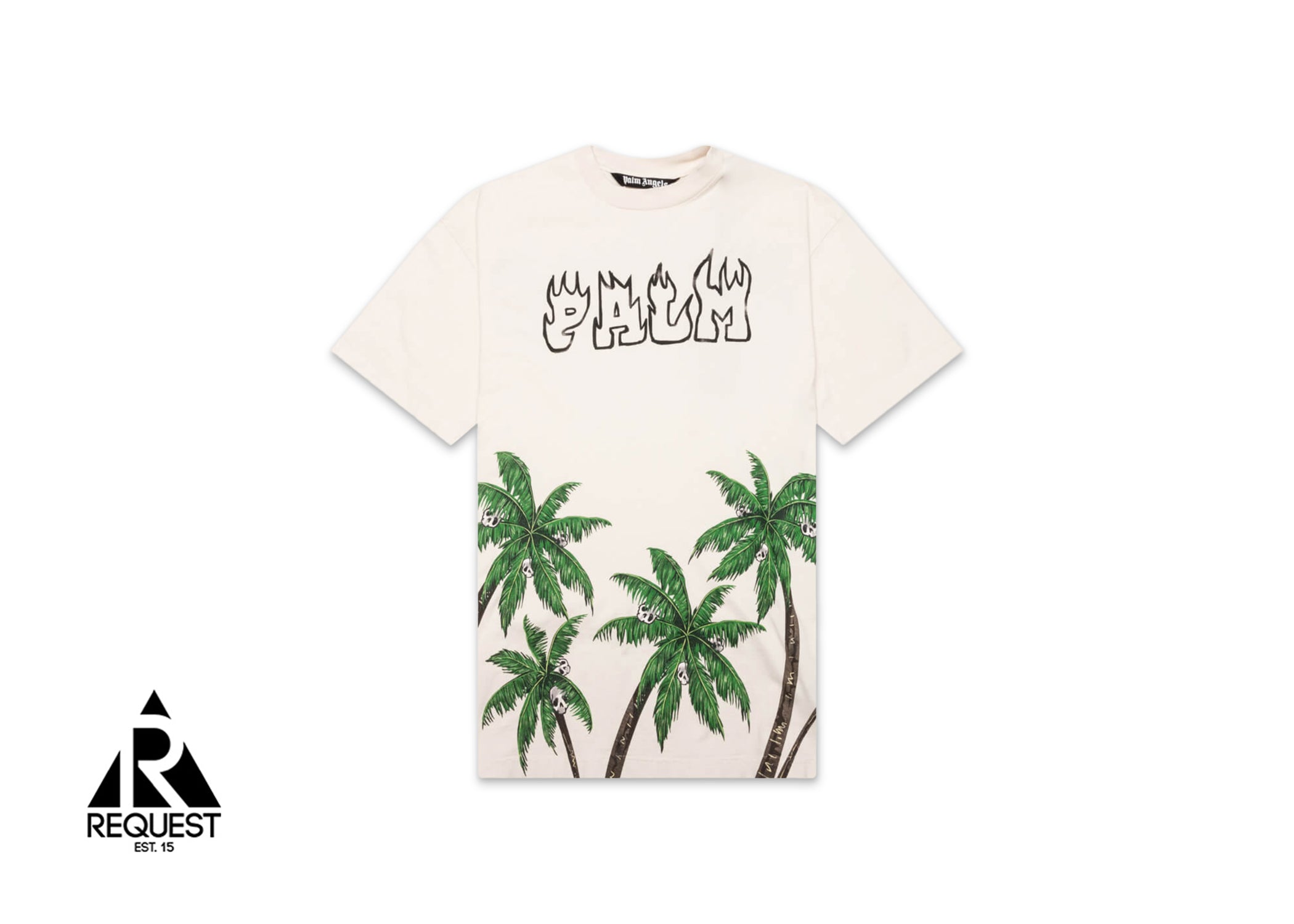 Palm Angels Palm & Skull Vintage Tee "White"