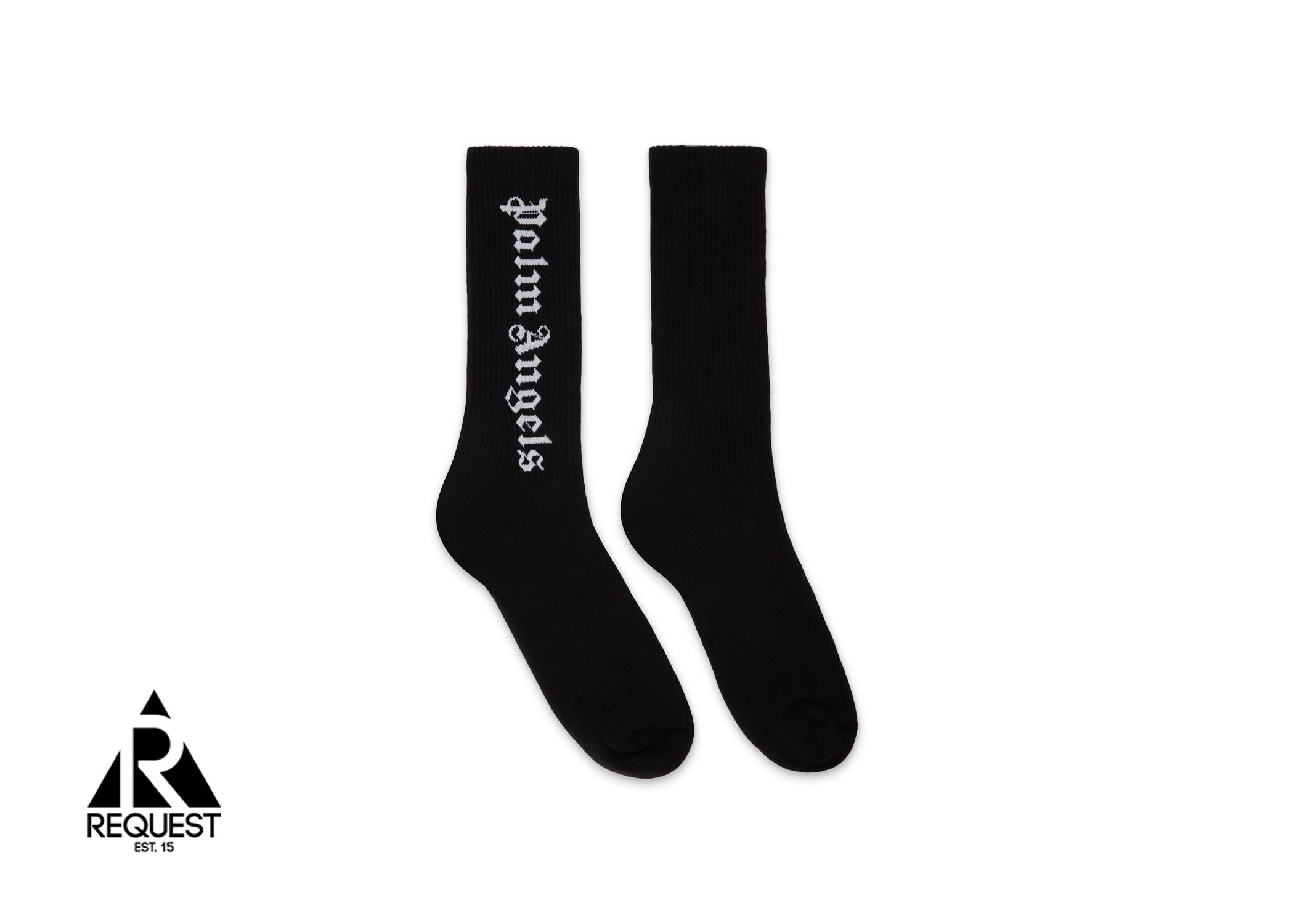 Palm Angles Script Socks "Black"