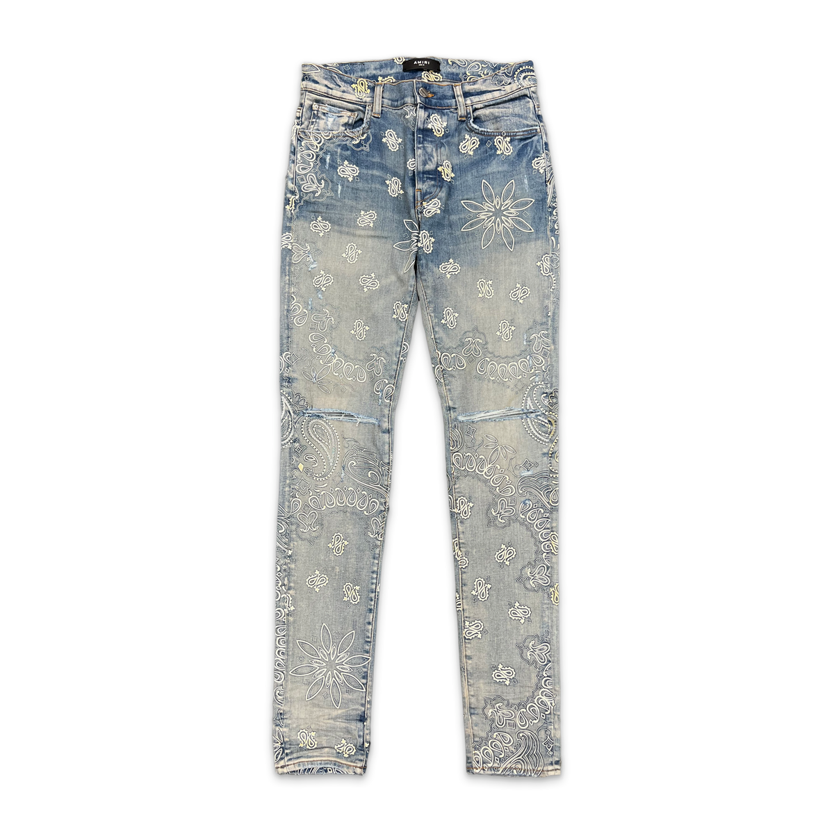 AMIRI Paisley Jacquard デニムパンツ 32 Flocked Paisley Bandana Jeans 