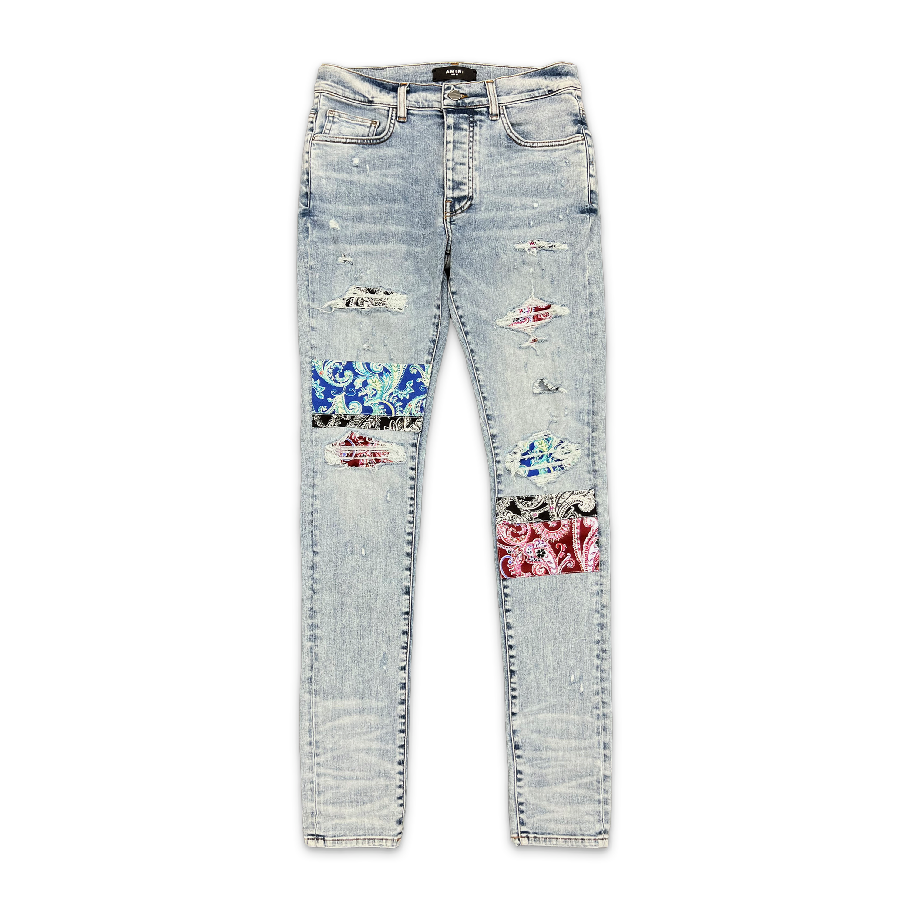 Amiri, Pajama Artpatch Jeans "Light Vintage"