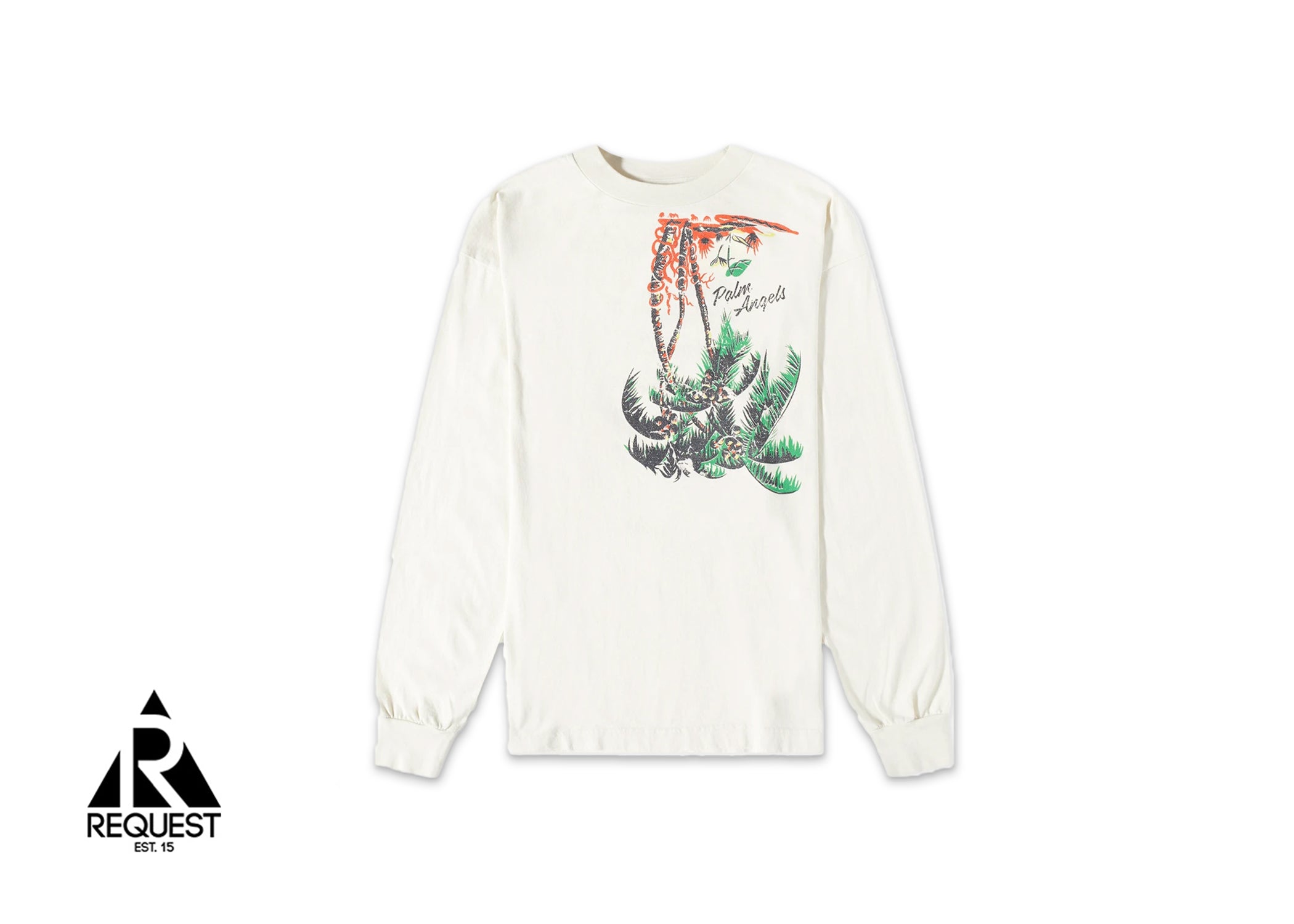 Palm Angels Upside Down Palm L/S Tee "White"