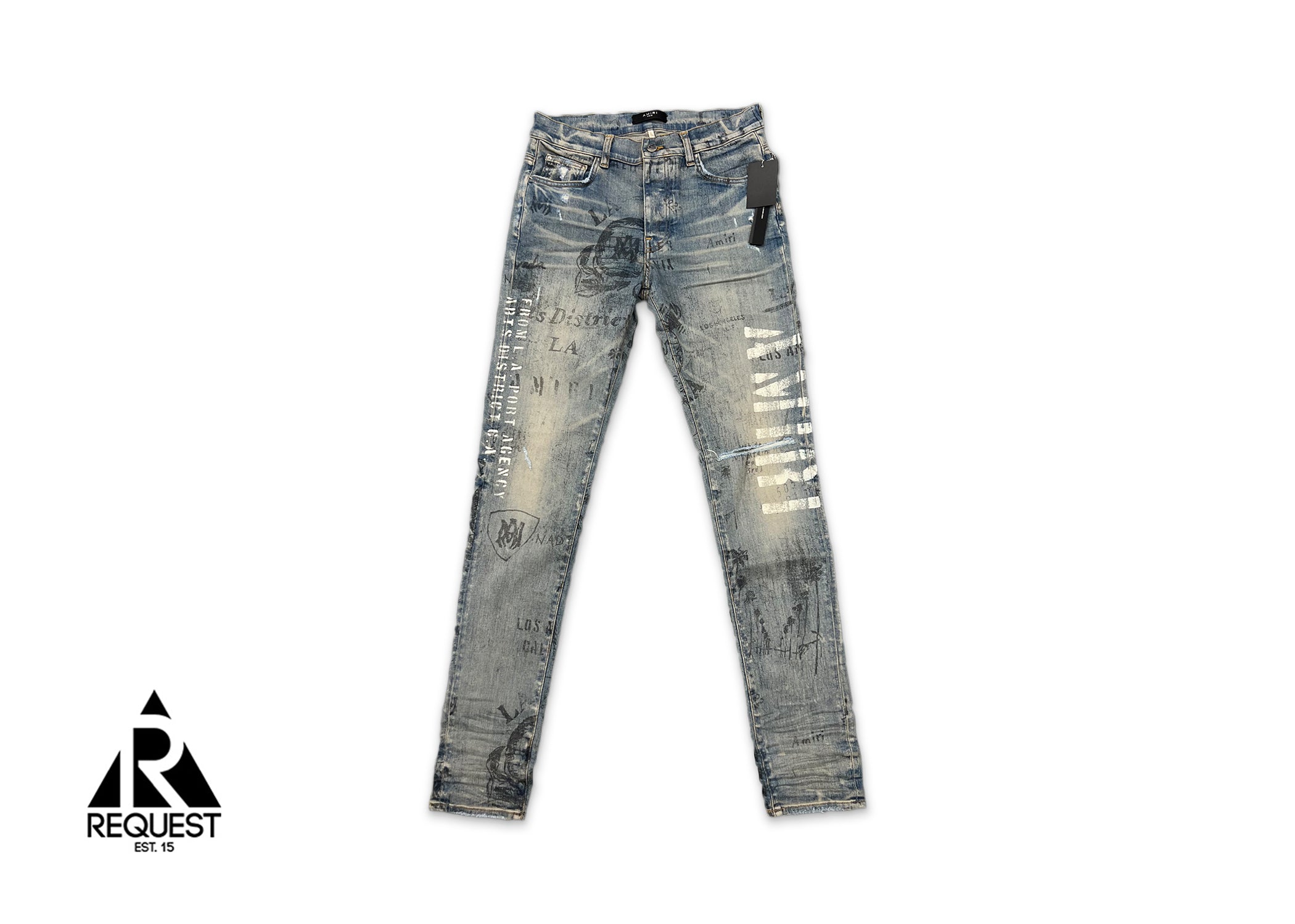 Amiri Military Stencil Denim "Clay Indigo"