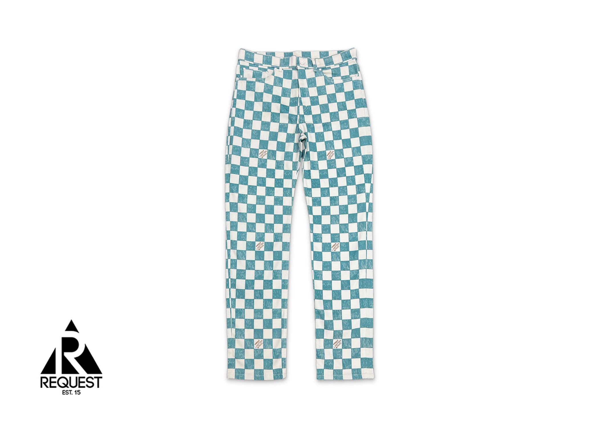 Louis Vuitton, Damier Regular Denim Pants "White/Ocean"