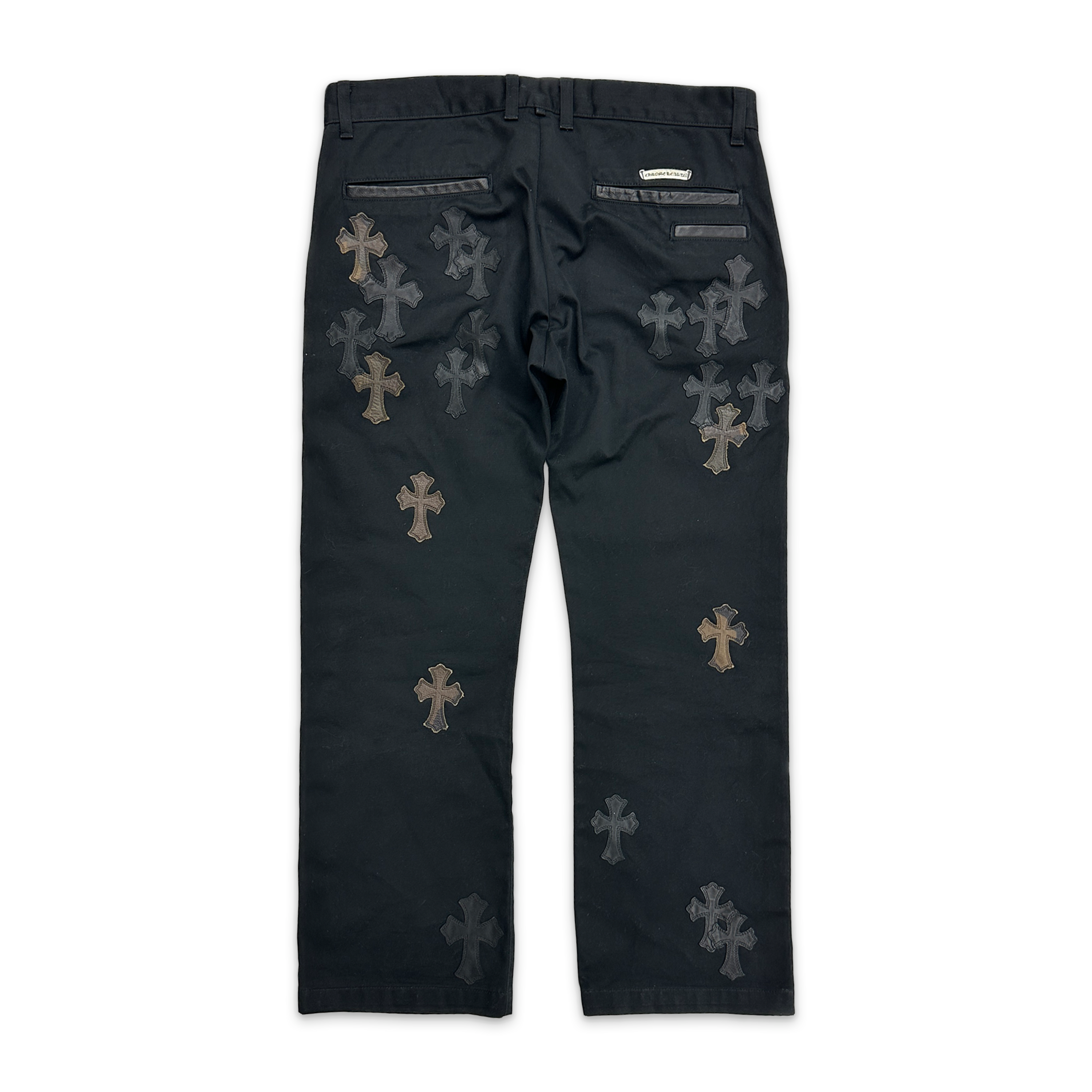 Chrome Hearts, Black Chino Pants "Black & Camouflage Crosses"