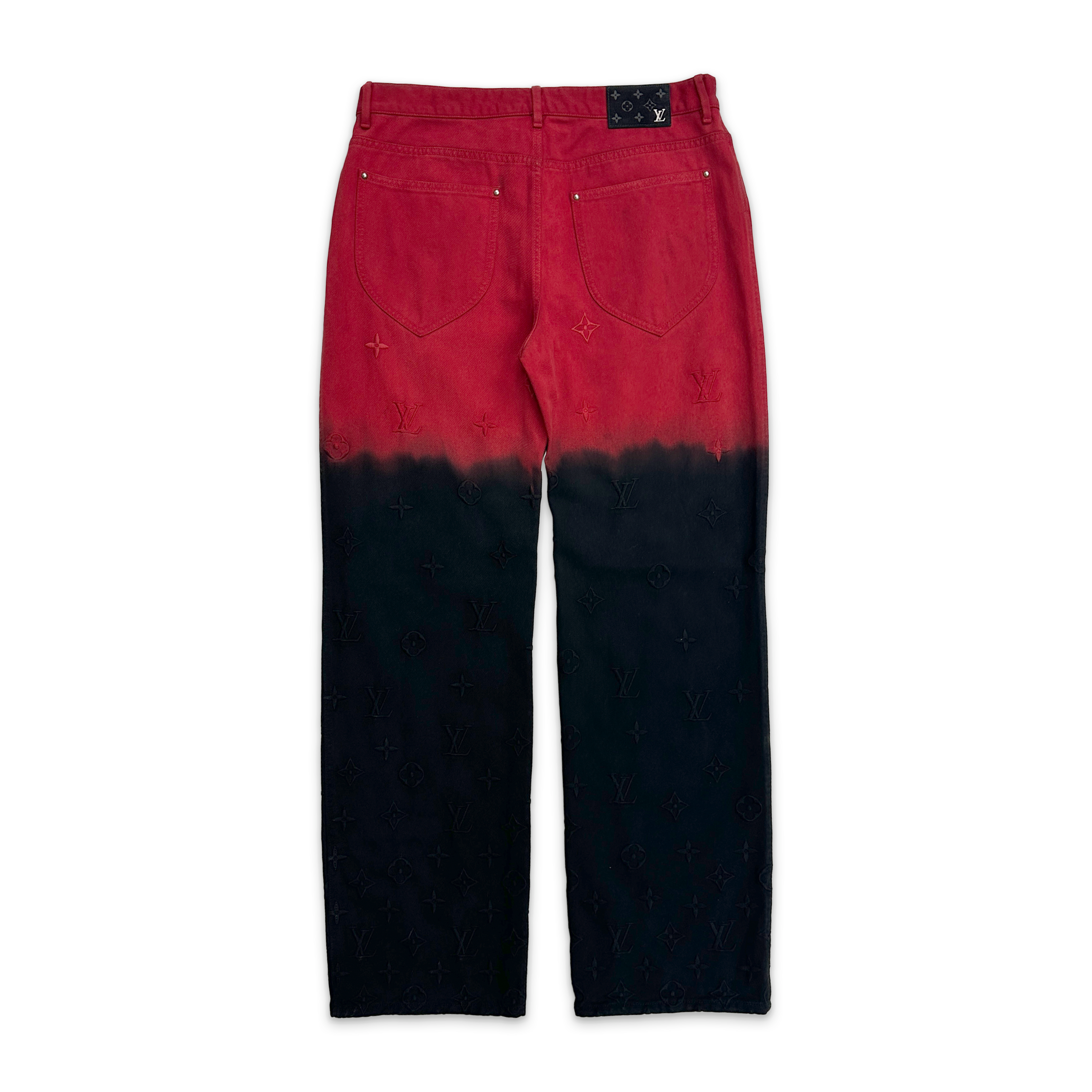 Louis Vuitton, Monogram Ombre Jeans "Red Black"