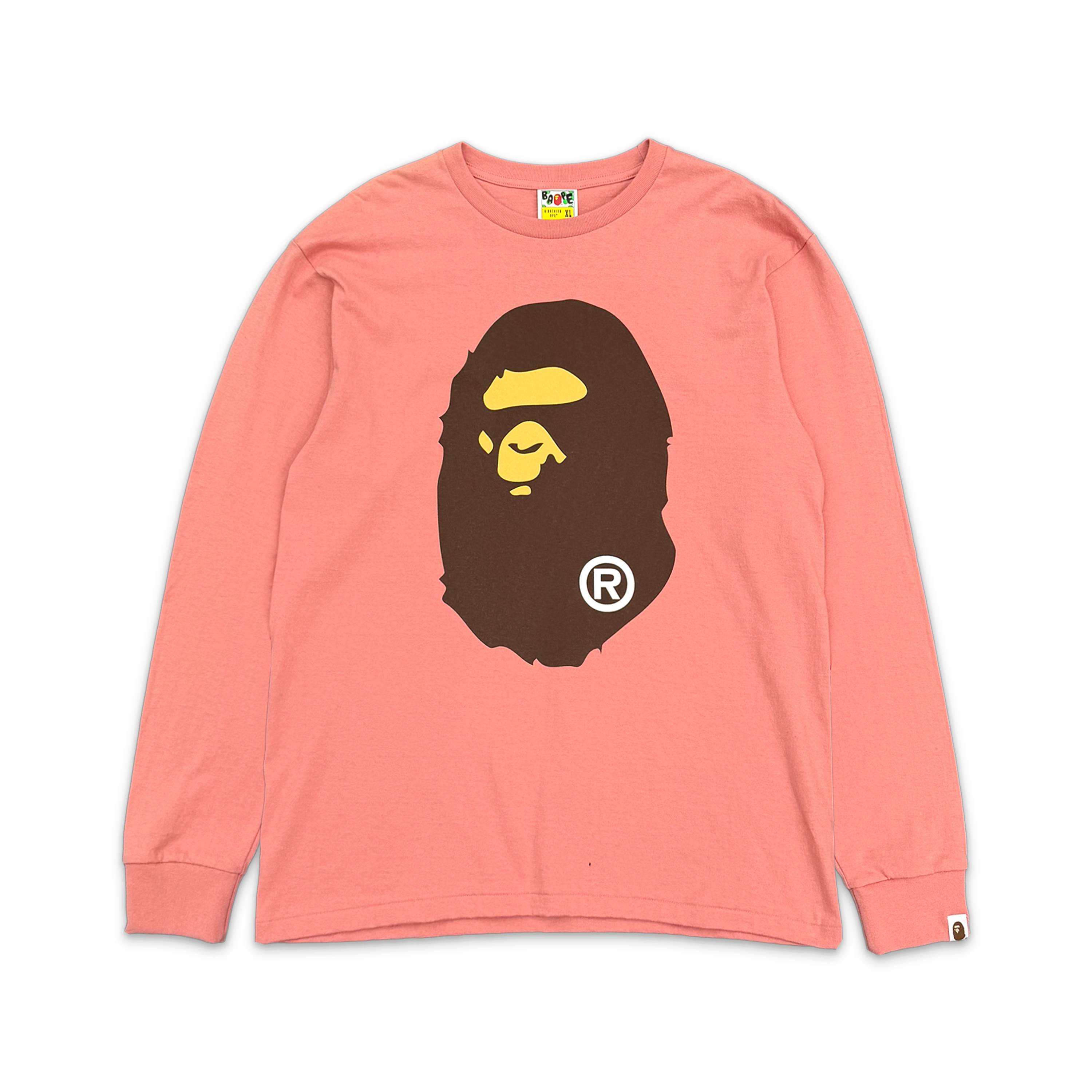 A Bathing Ape (BAPE), BAPE Big Ape Head L/S Tee “Pink”