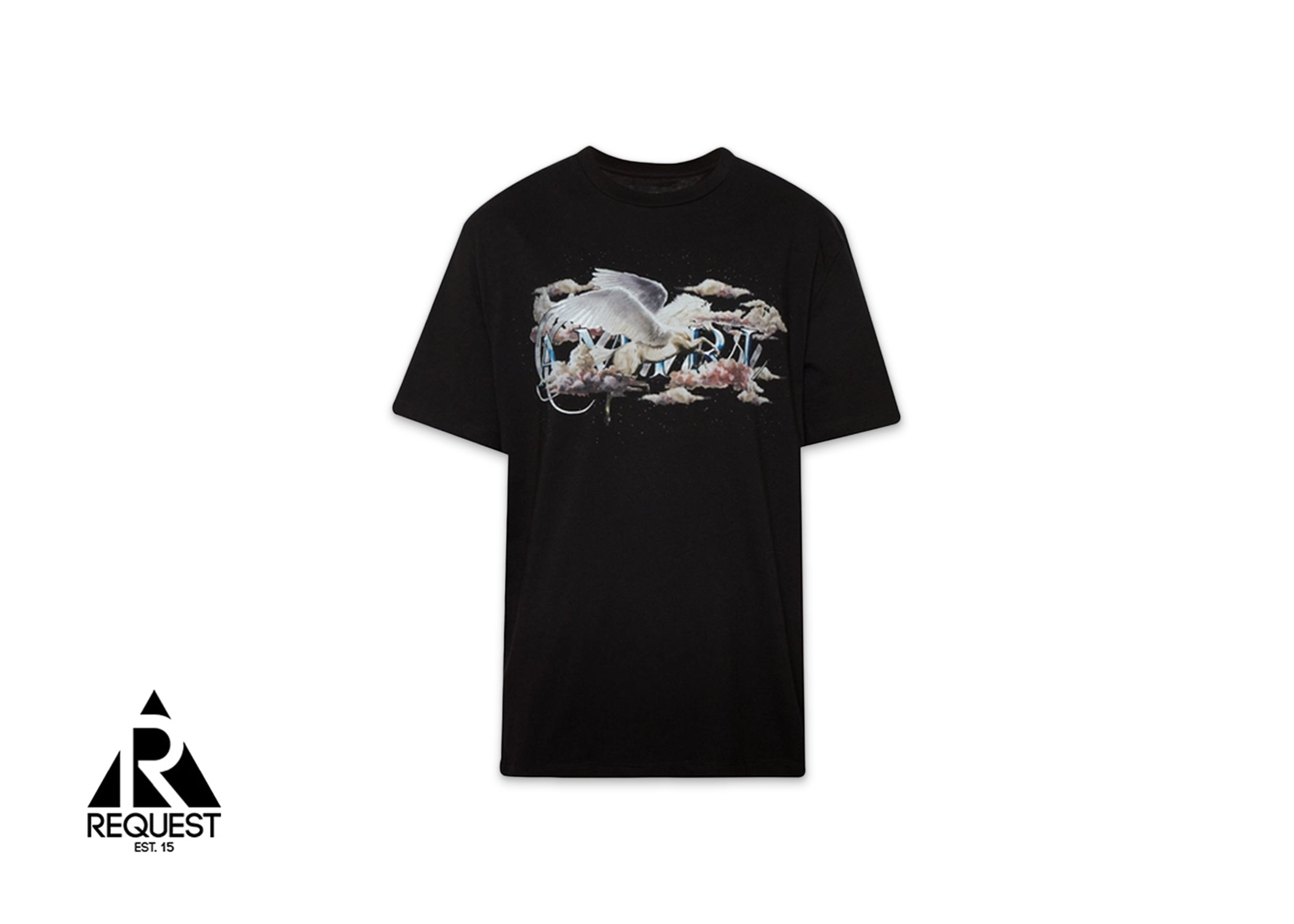 Amiri Pegasus Script Tシャツ ブラック ペガサスデザイン Pegasus Script Logo Tee