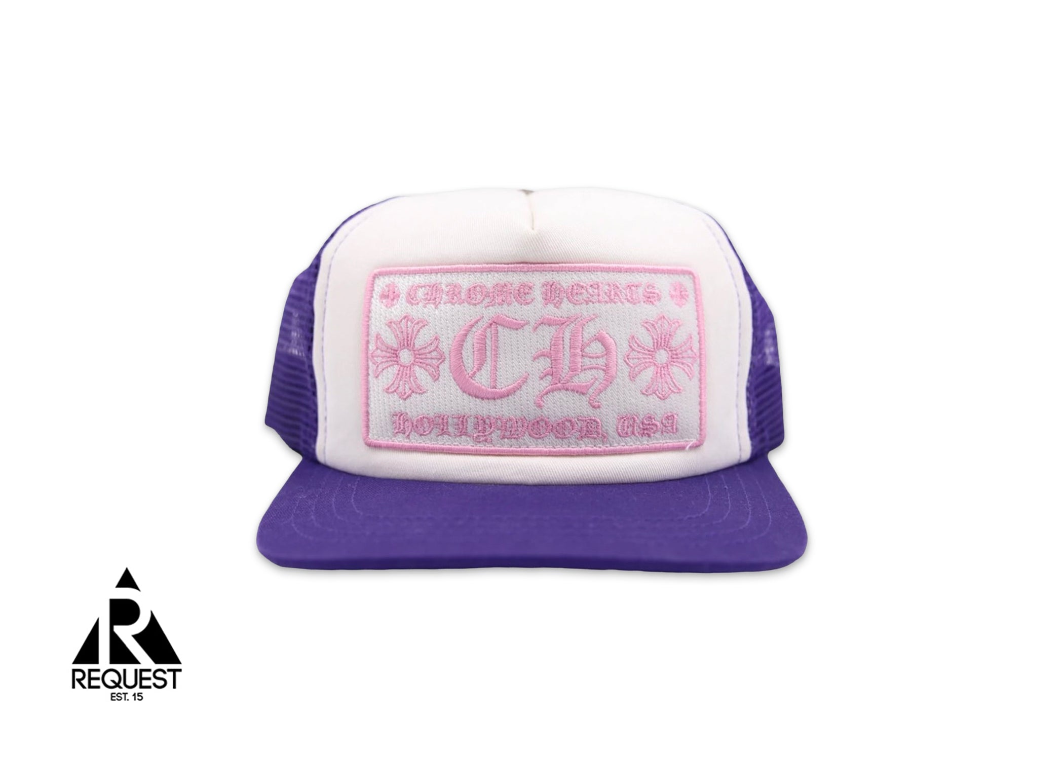 Chrome Hearts CH Hollywoody Trucker Hat "Purple/Pink"