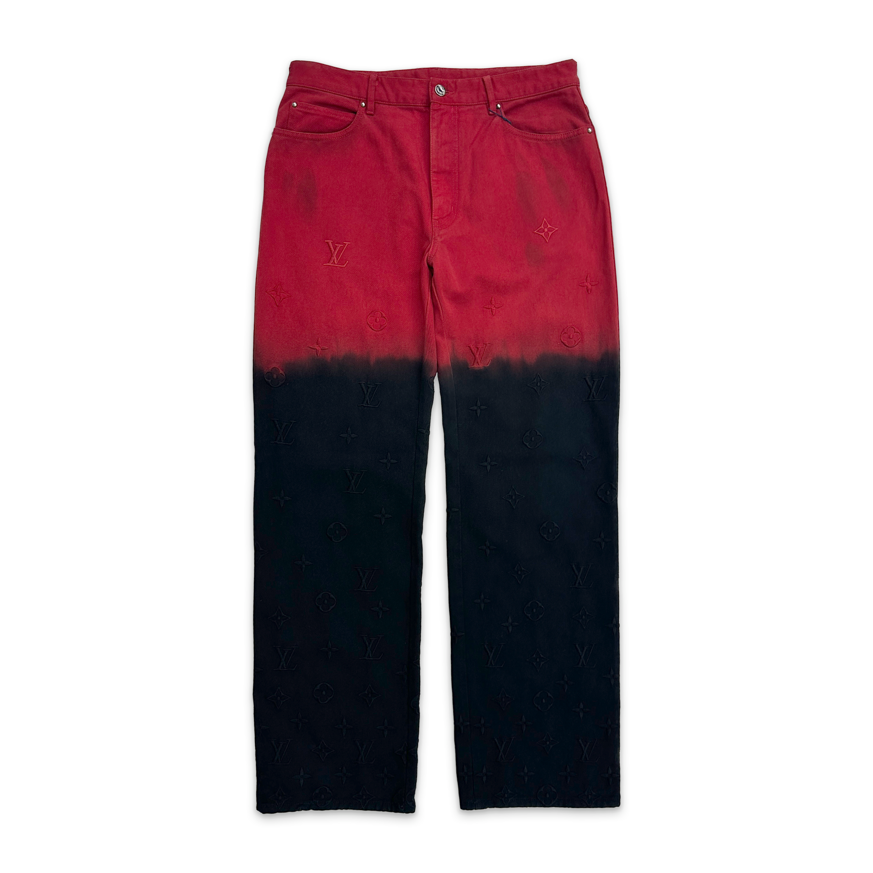 Louis Vuitton, Monogram Ombre Jeans "Red Black"