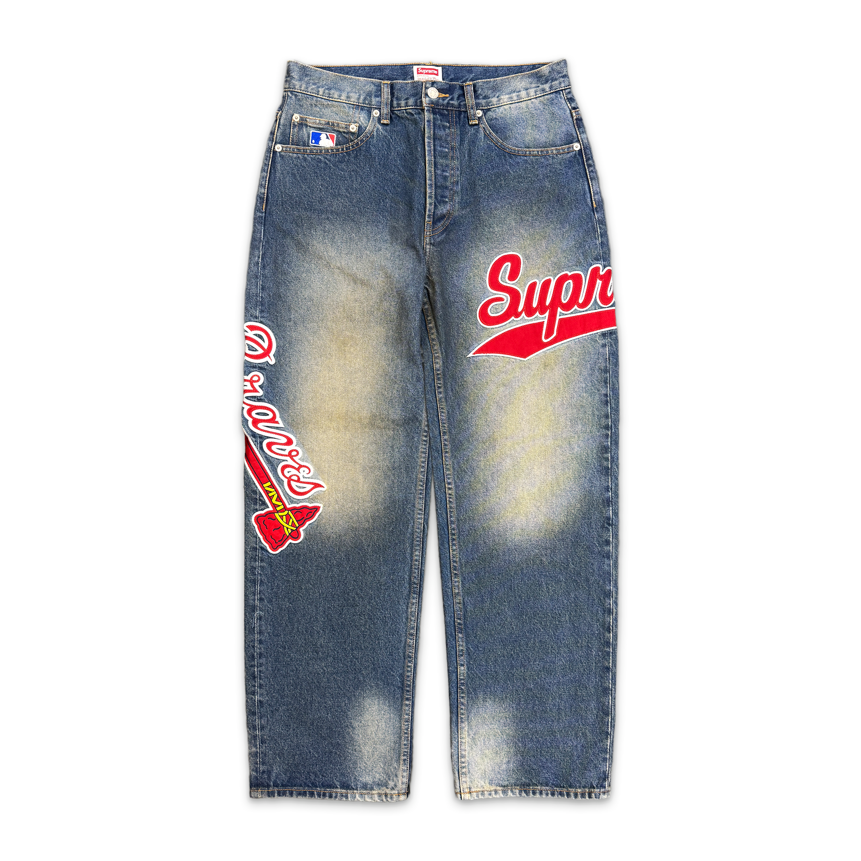 x Mitchell & Ness Loose Fit Jean Braves "Indigo"