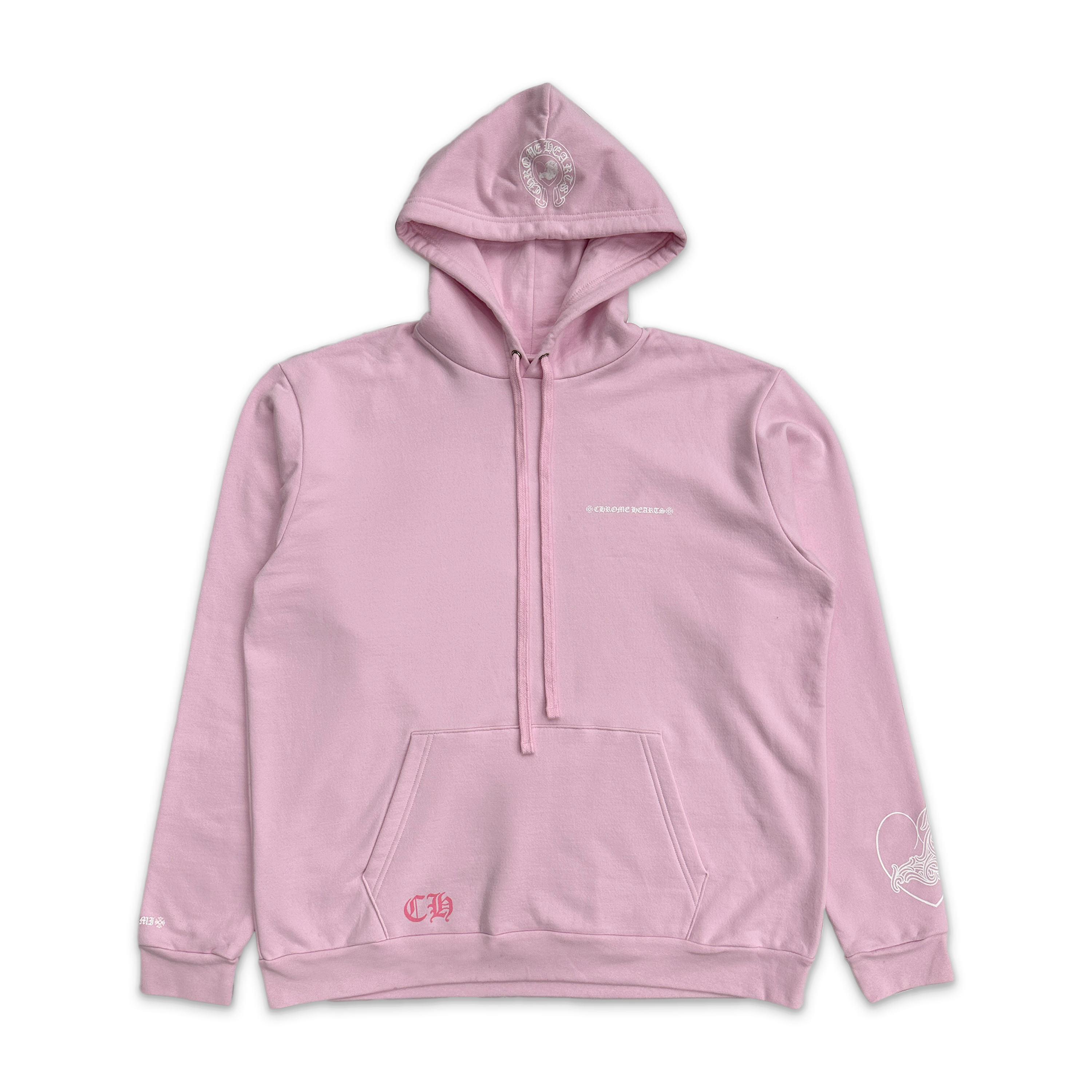 CHROME HEARTS ピンク パーカー L Miami Art Basel 2025 Exclusive Sacred Heart Hoodie 