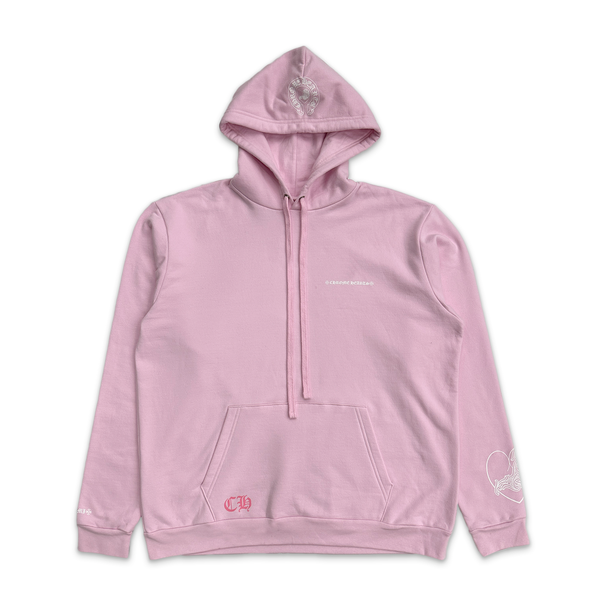 CHROME HEARTS ピンク パーカー L Miami Art Basel 2025 Exclusive Sacred Heart Hoodie 