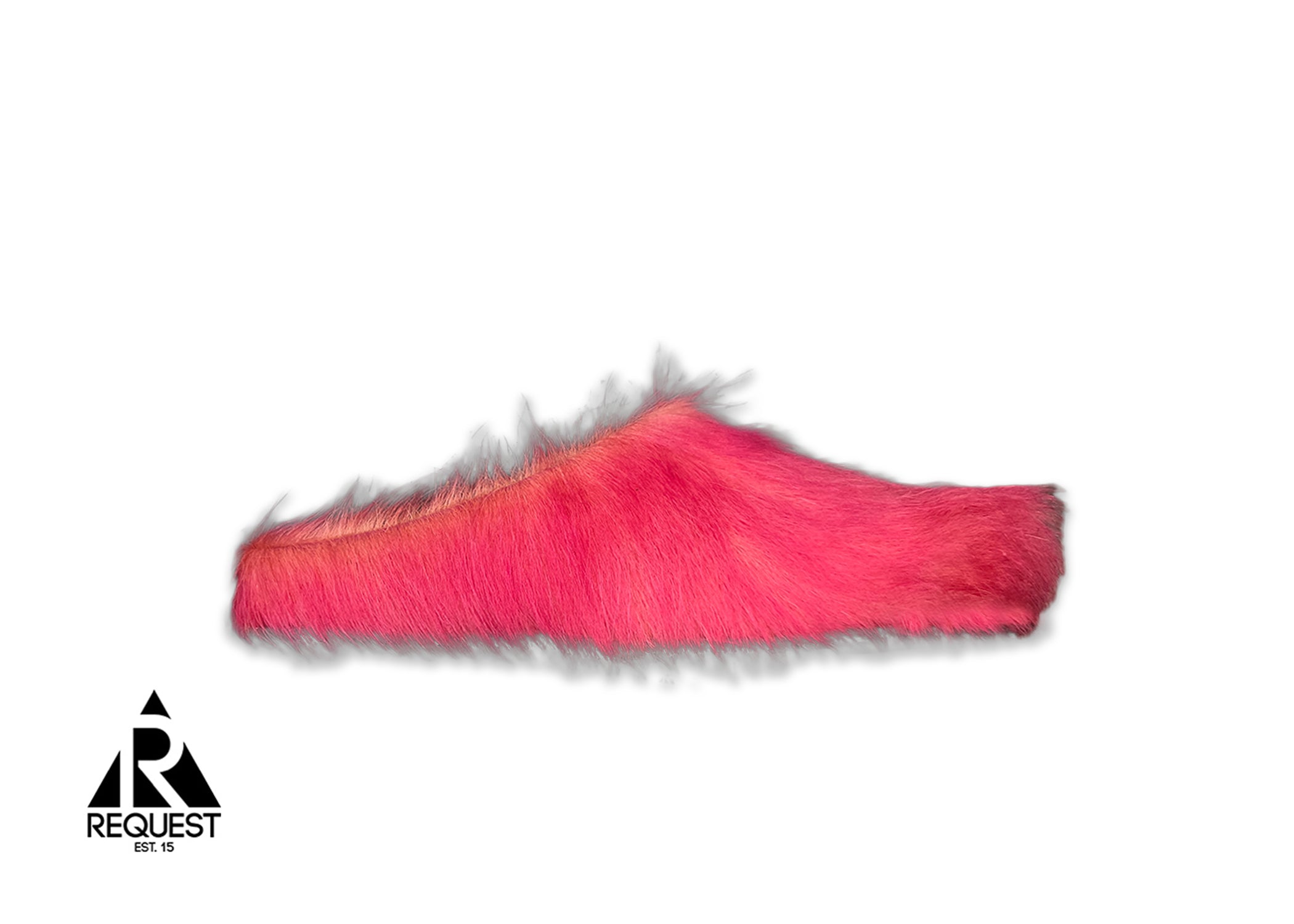 Calf Hair Fussbett Sabot Slipper "Lipstick"