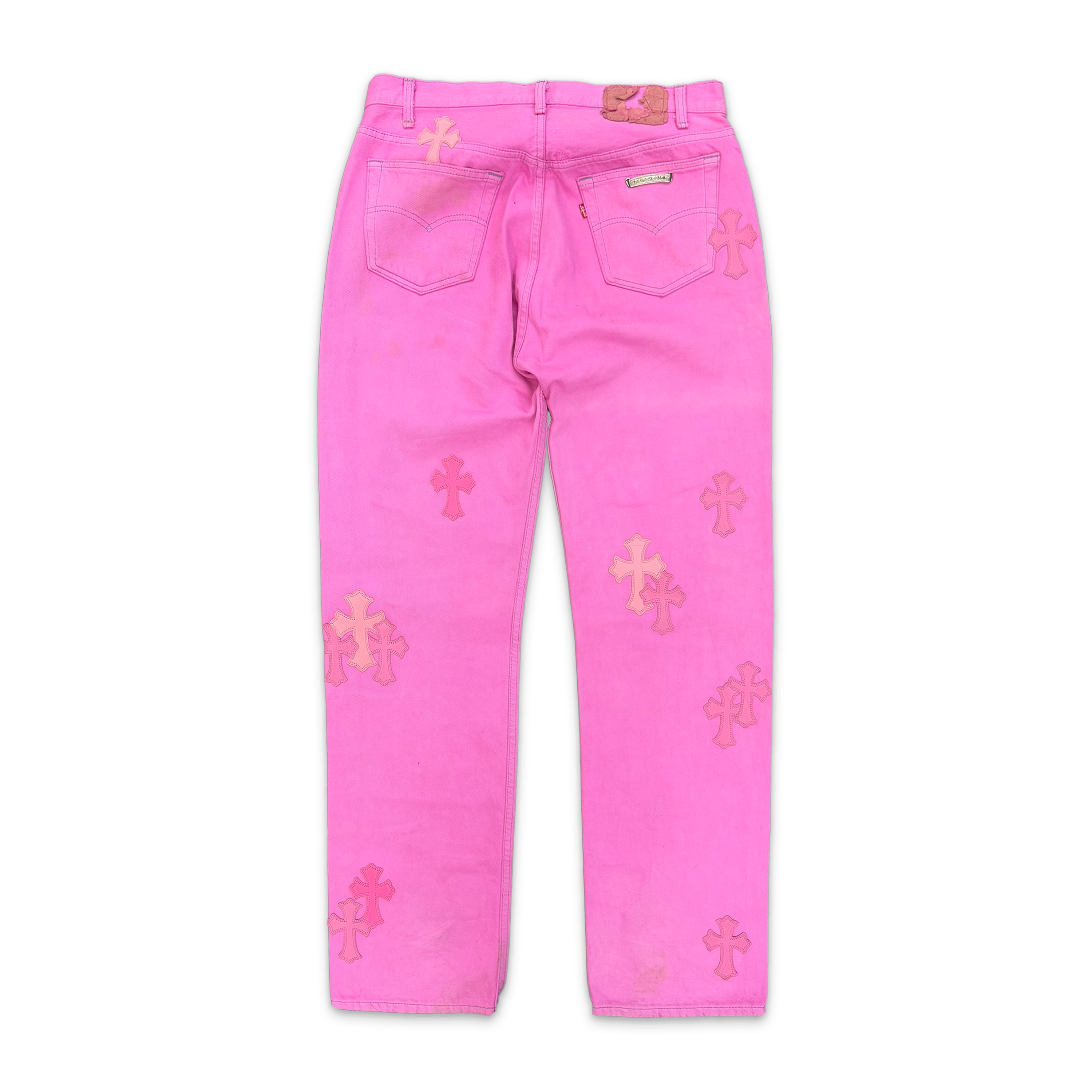 Chrome Hearts, Levi's Pink Denim Jeans “Pink Crosses”