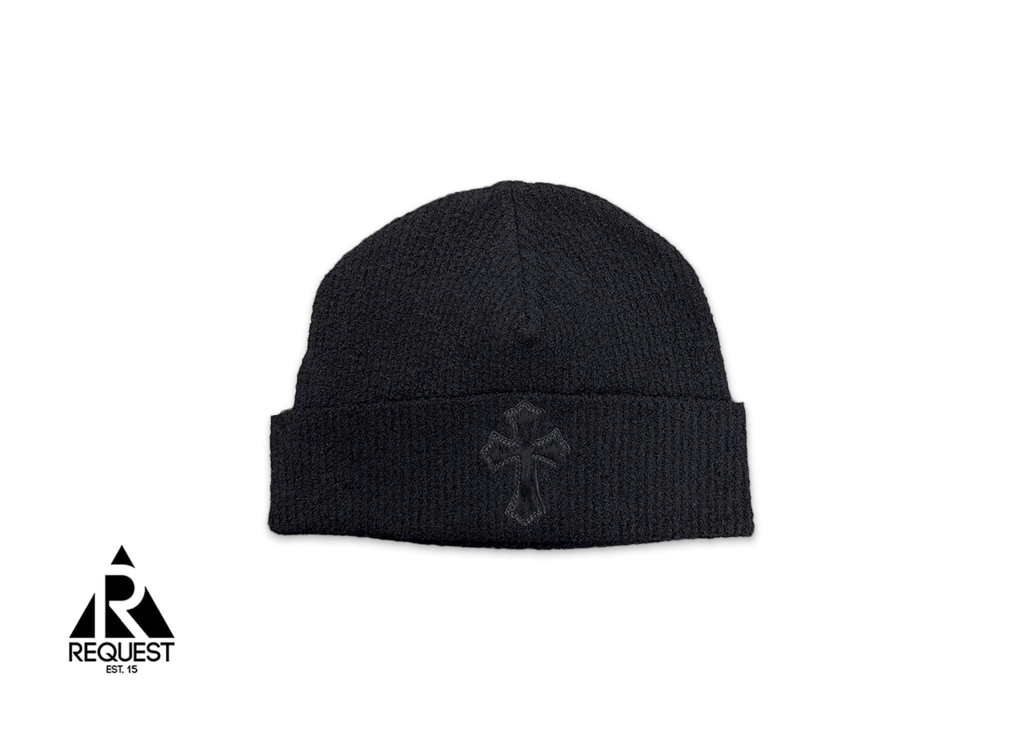 Chrome Hearts, Badda Bing Pony Hair Cross Patch Beanie "Black"