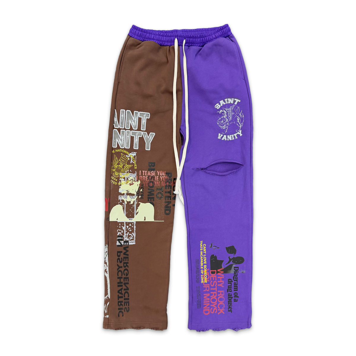 What The Saint Sweatpants “Purple/Brown"