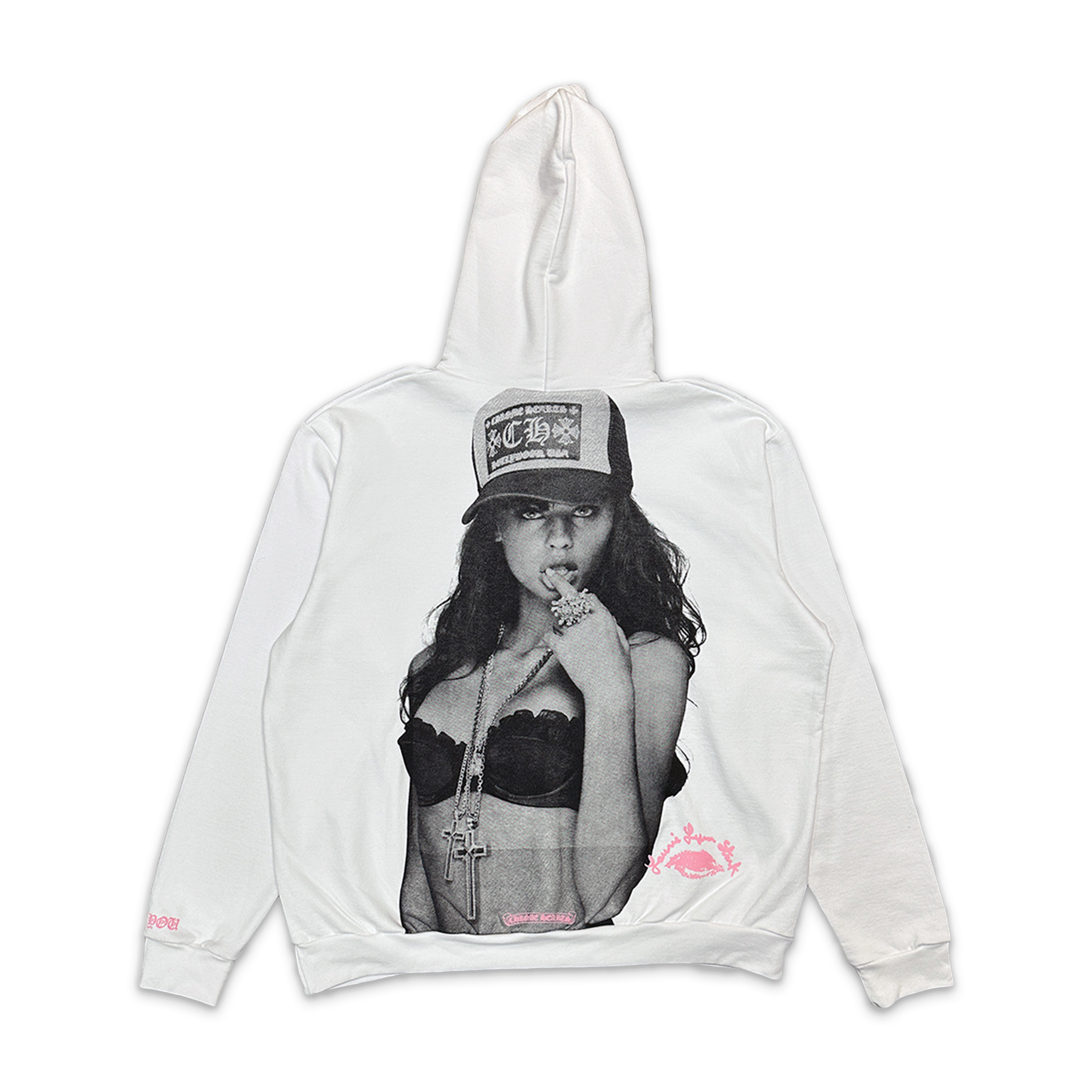 Chrome Hearts, LLS Portrait Hoodie "White/Pink"