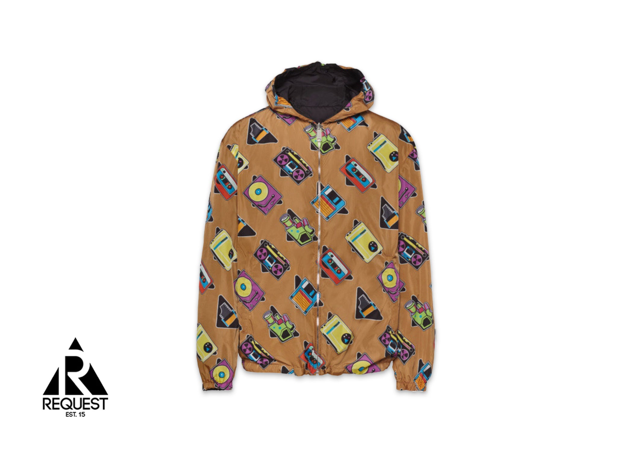 Prada Cassette Print Reversible Jacket “Brown”