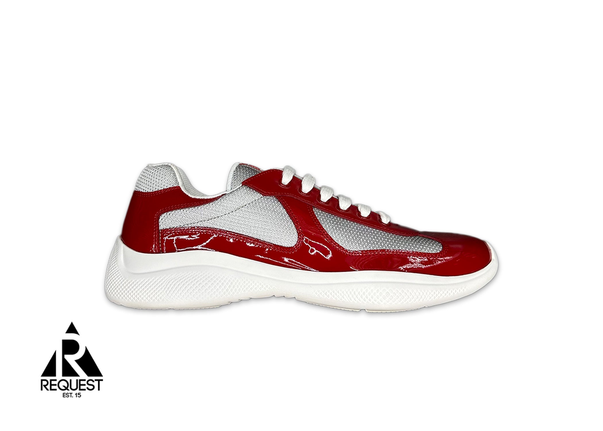 Prada Patent Leather America's Cup Sneakers "Red"