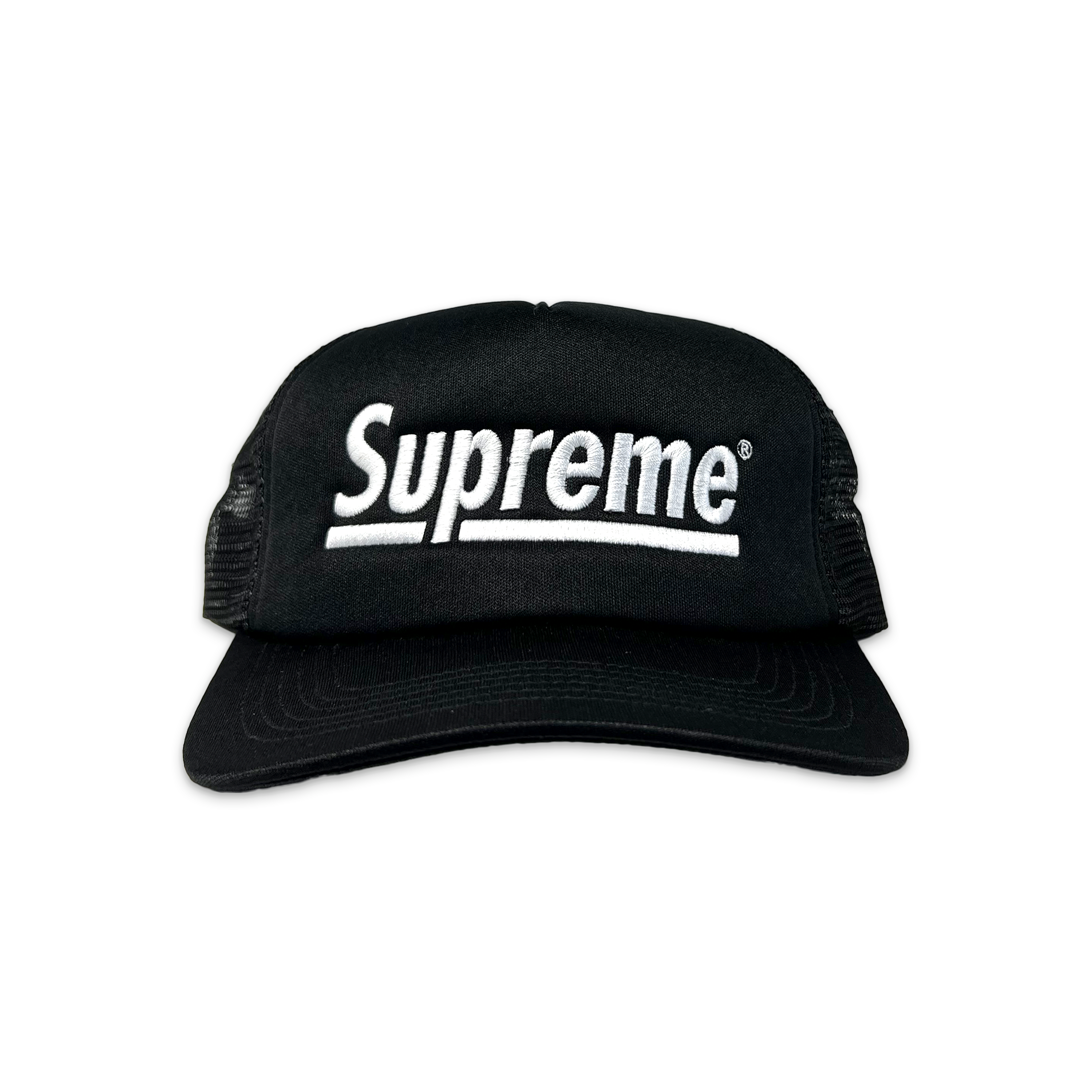 Underline Mesh Back 5-Panel Hat "Black"