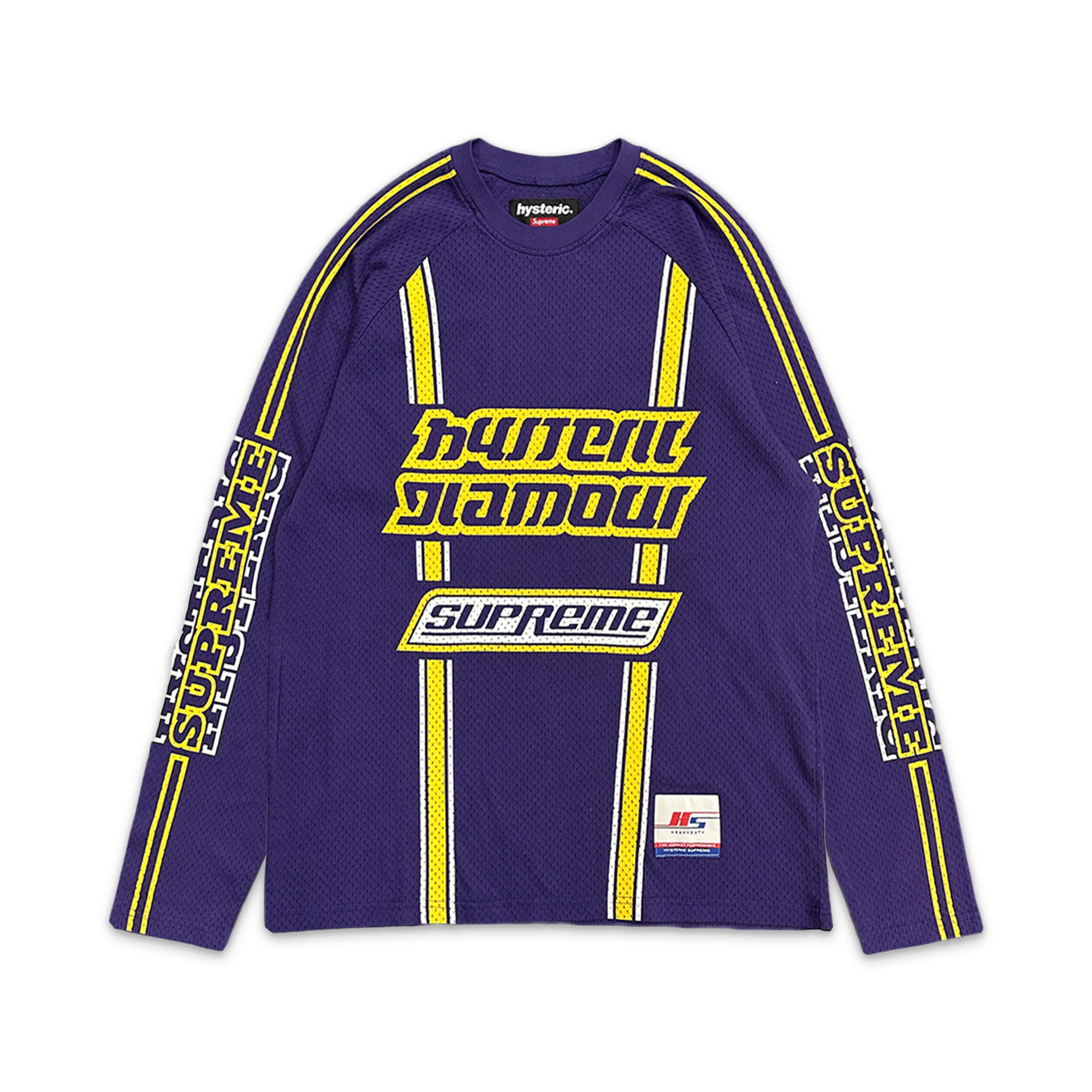 Supreme, Hysteric Glamour Mesh L/S Jersey "Purple/Yellow"