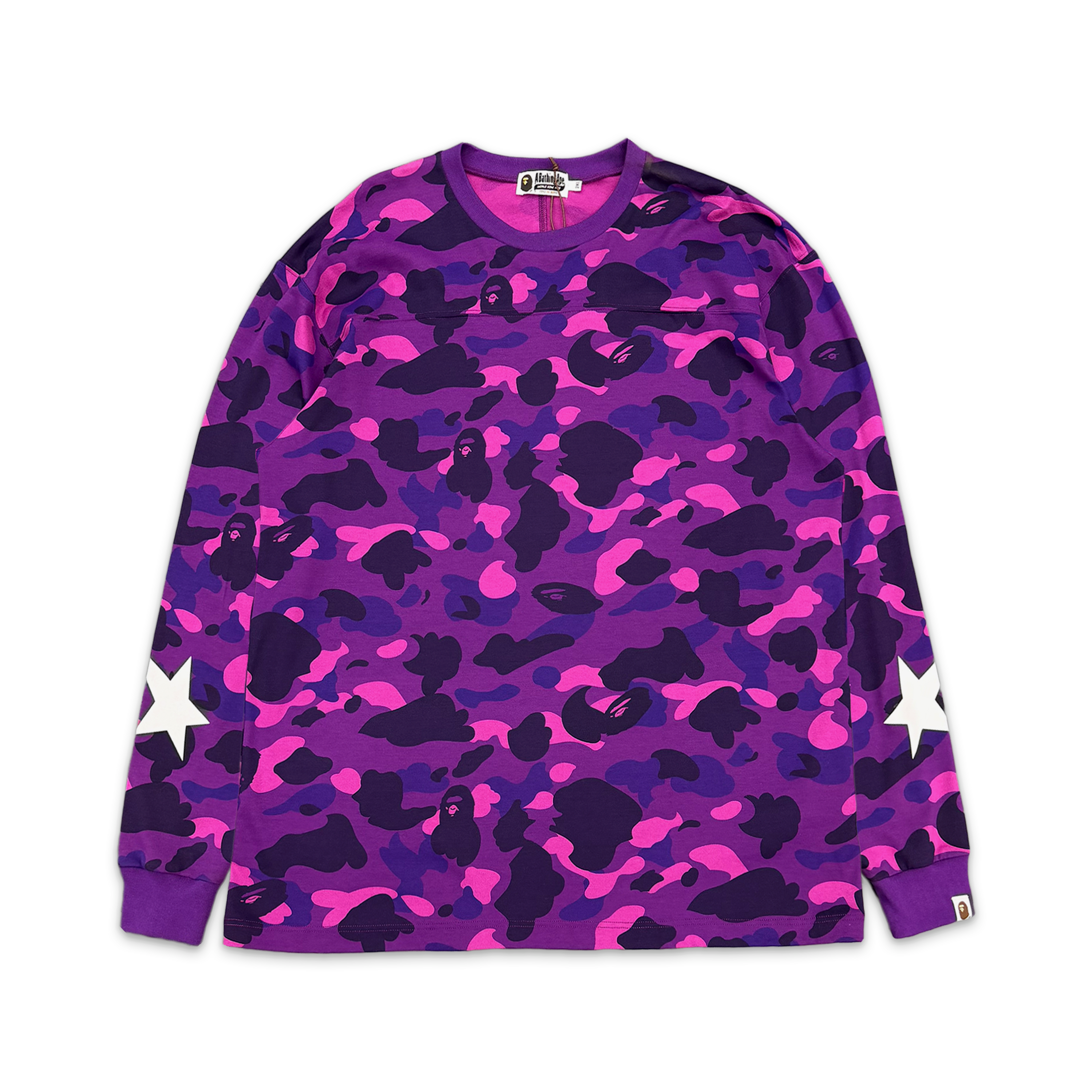 A Bathing Ape (BAPE), Bape ABC Color Camo Relaxed Fit L/S Tee "Purple"