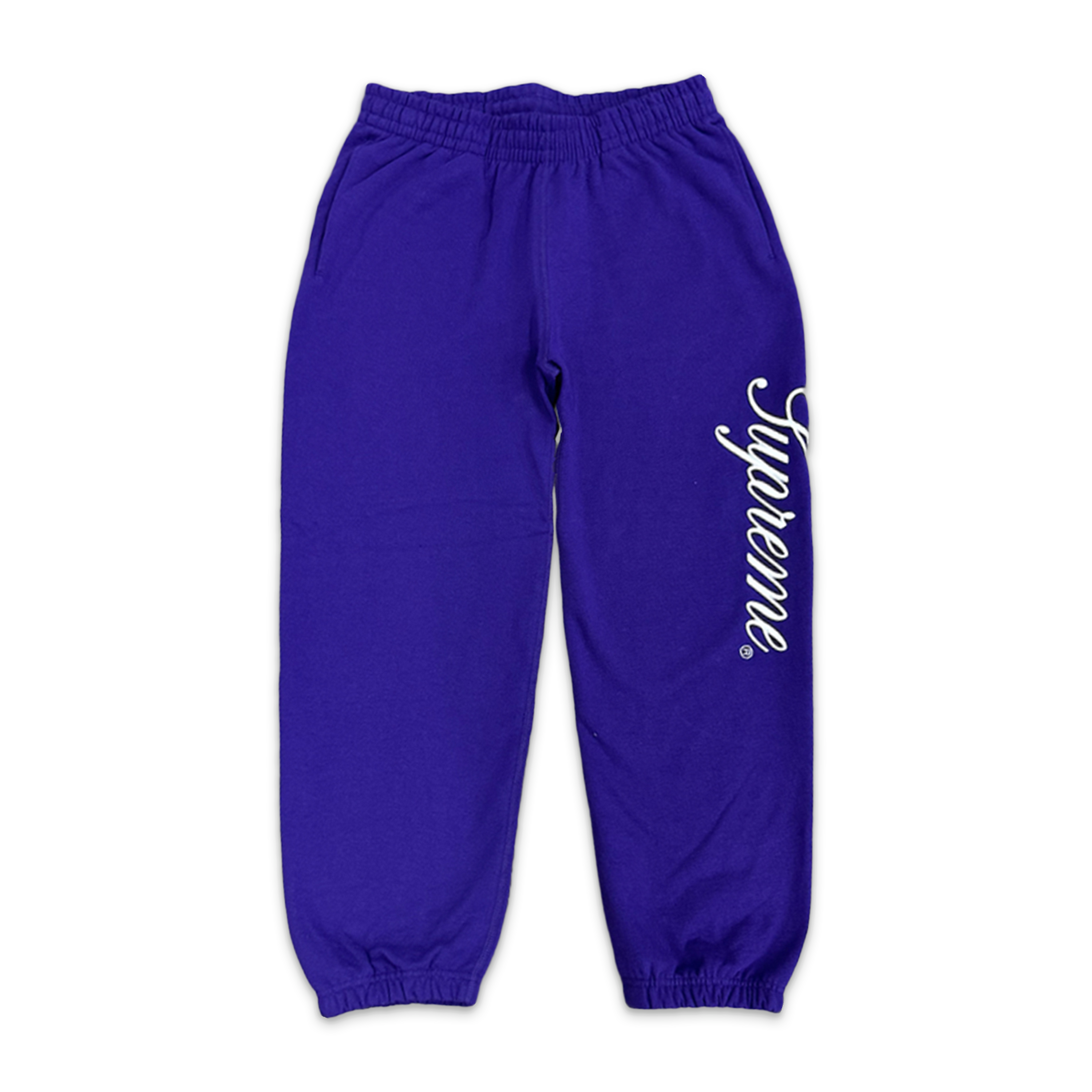 Supreme, Embroidered Script Sweatpants "Purple"