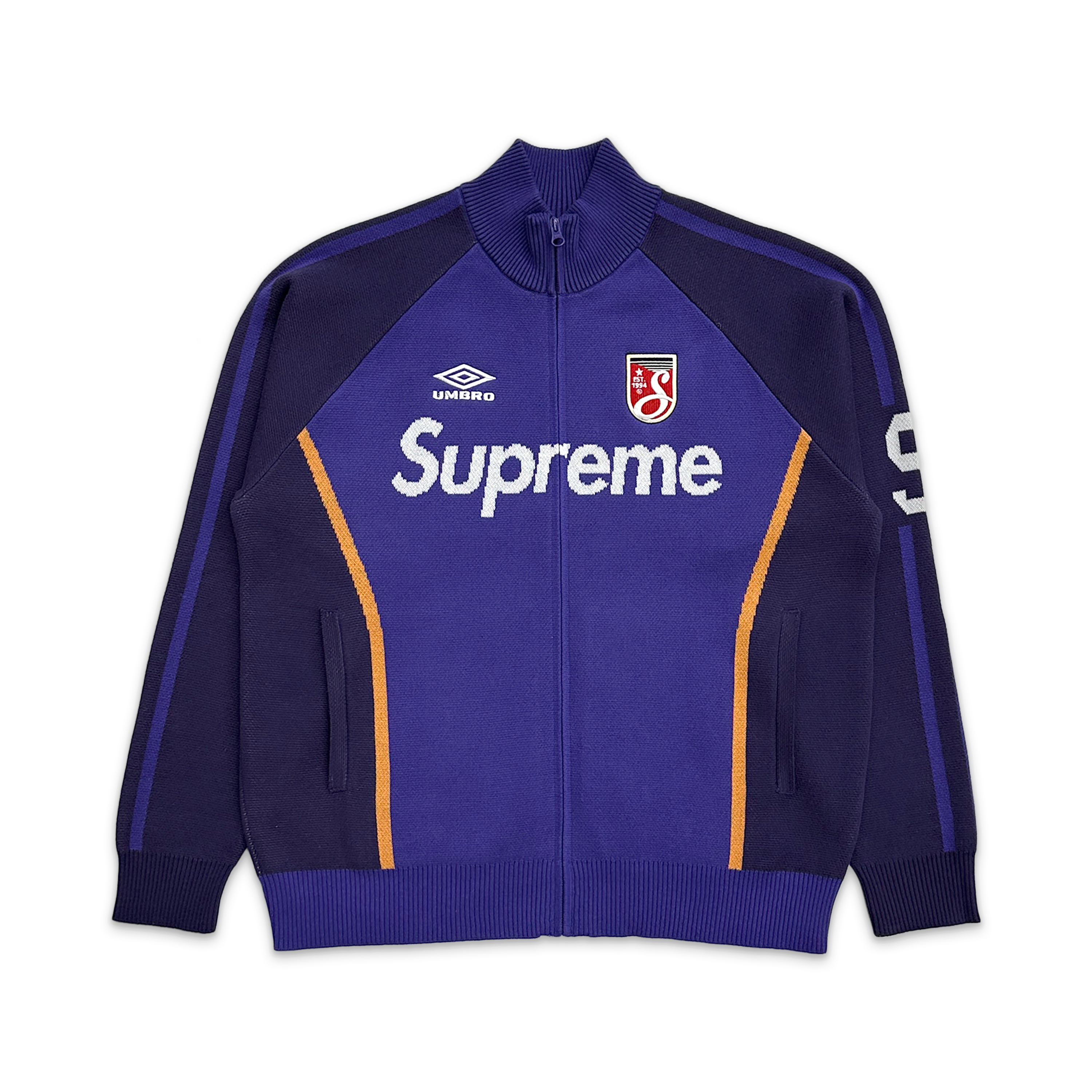 Supreme Supreme Umbro Zip Up Sweater - Light Blue - XXL - DS