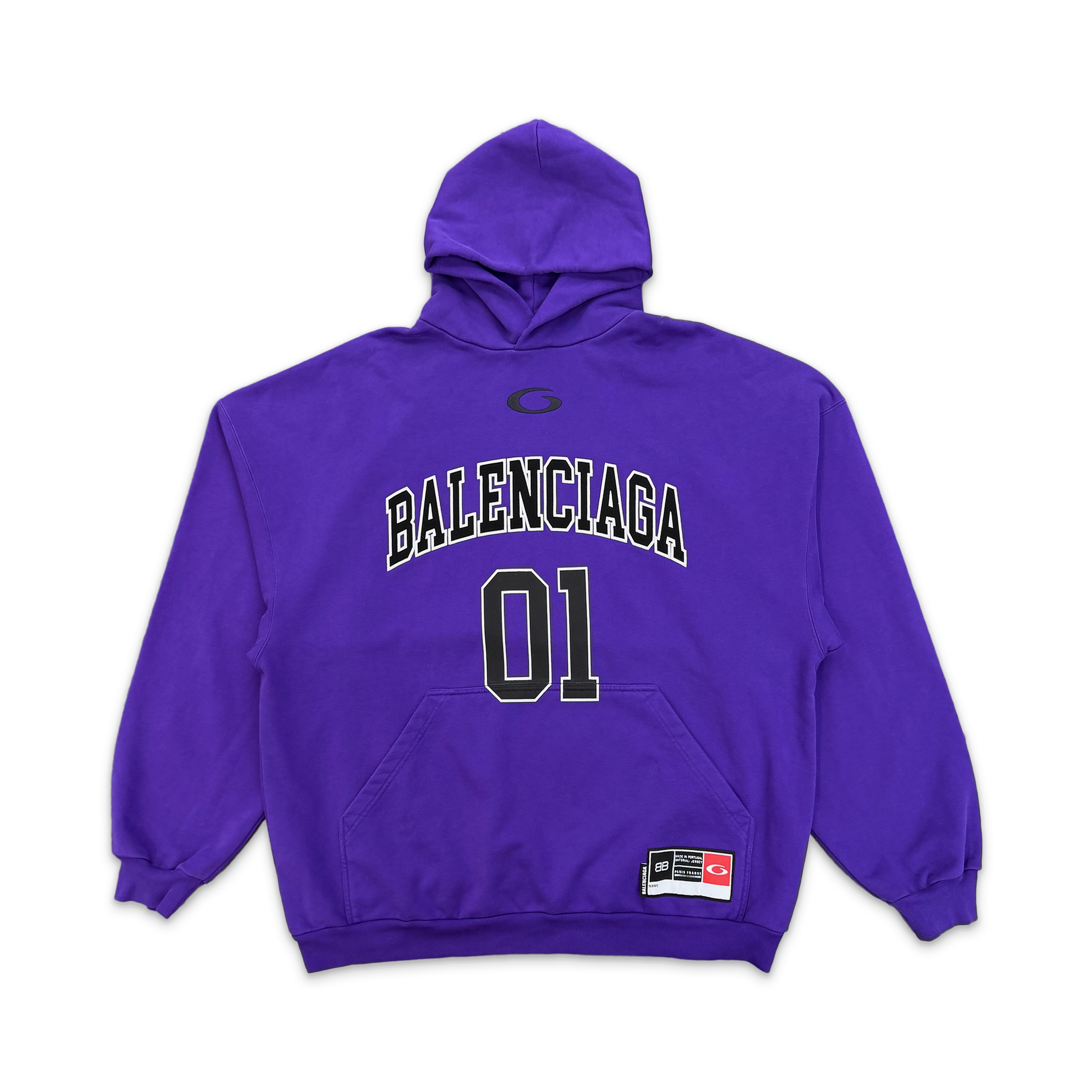 Oversized Basketball Series Hoodie "Purple"