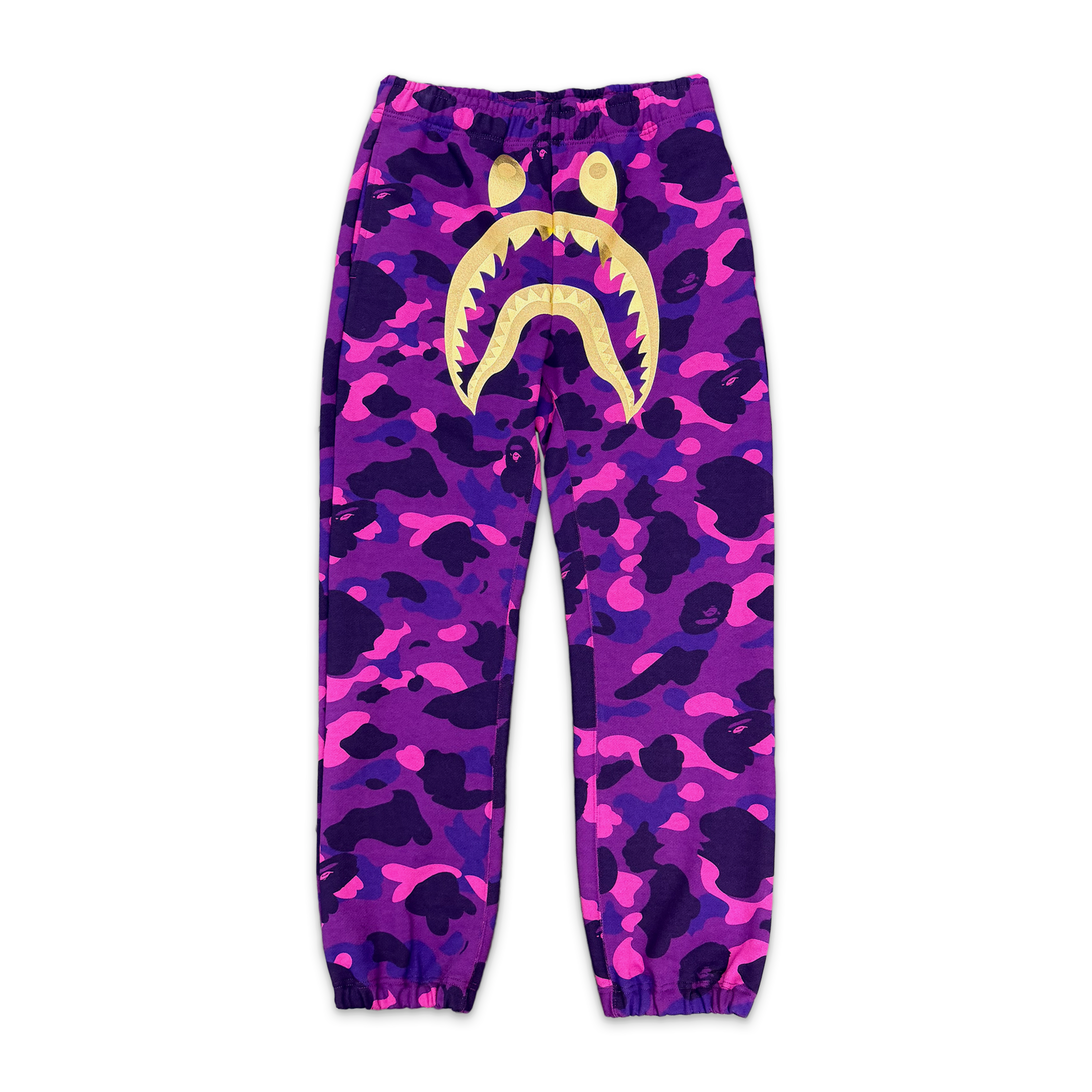 A Bathing Ape (BAPE), BAPE Color Camo Shark Sweatpants "Purple/Gold"