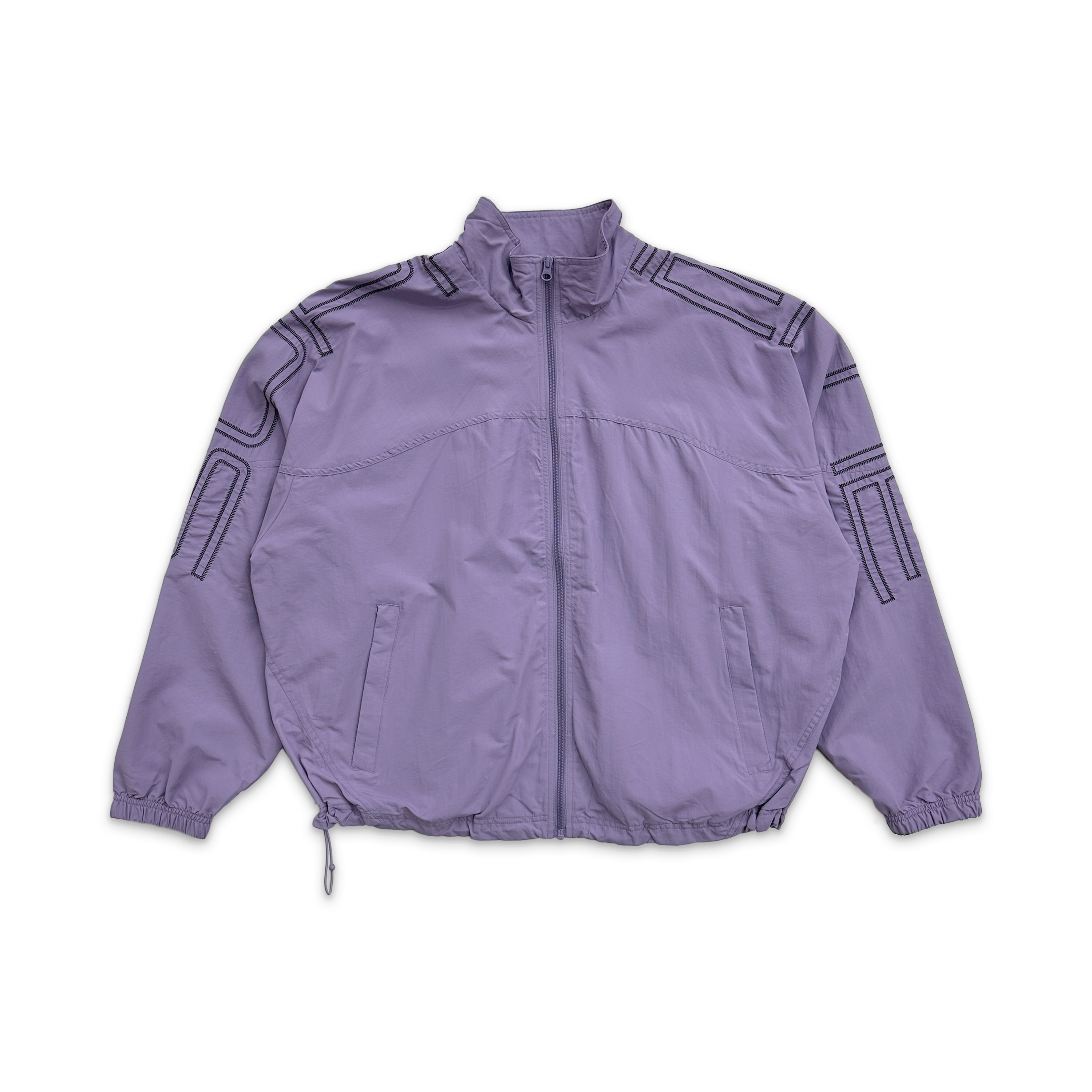 Embroidered Spellout Track Jacket "Dusty Purple"