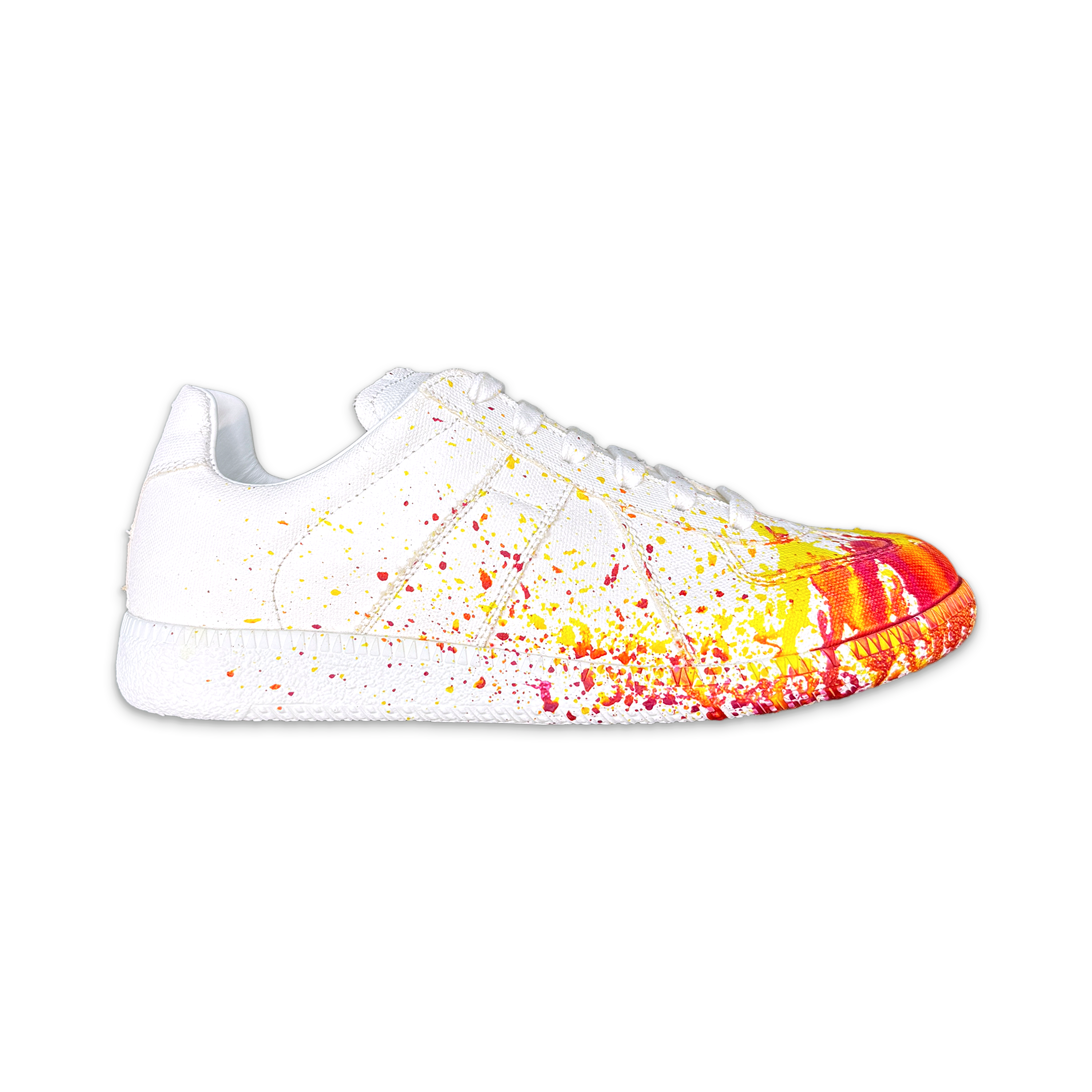 GAT Canvas Replica Sneaker Low “White Paint Splatter"