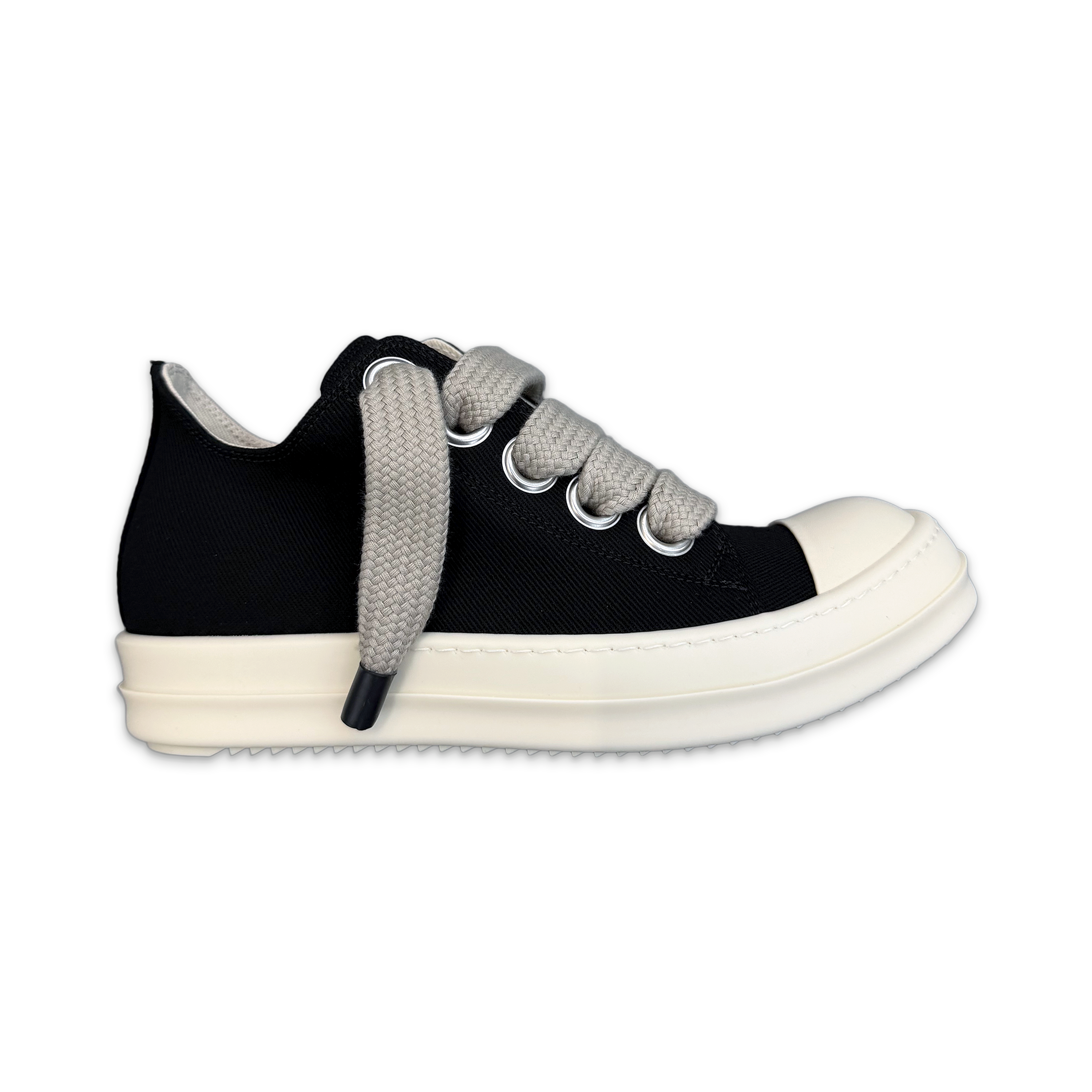 Temple Jumbo Lace Canvas Ramones Low "Black Milk" (W)