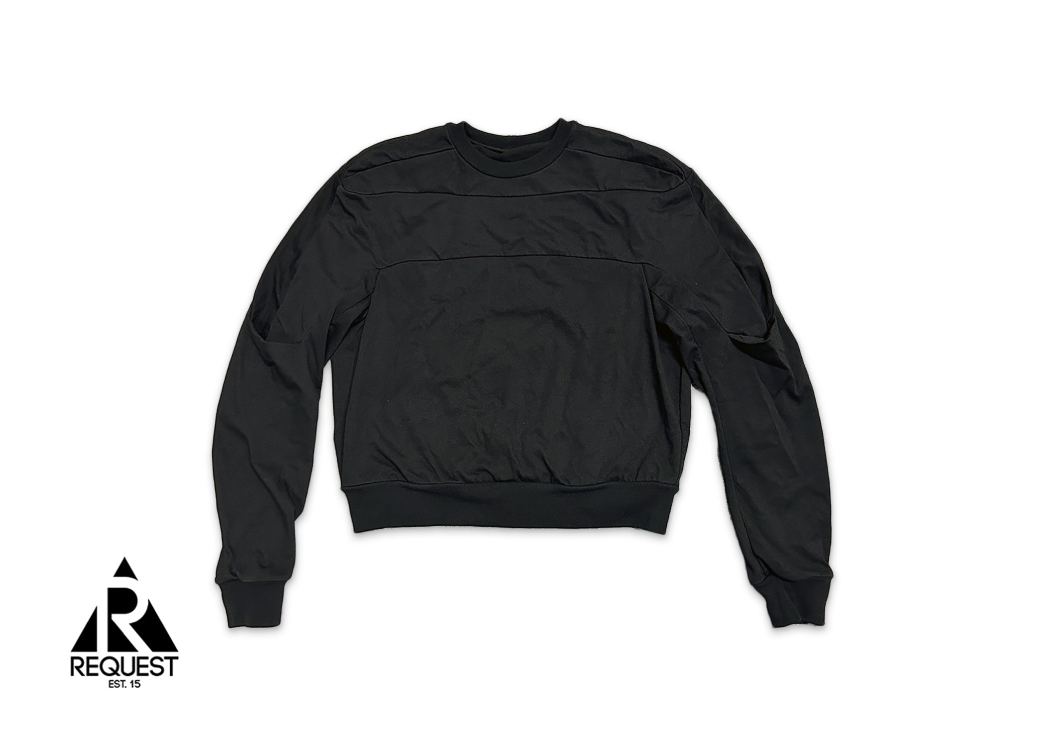 Geth Panelled Cotton-Jersey Sweatshirt "Black"