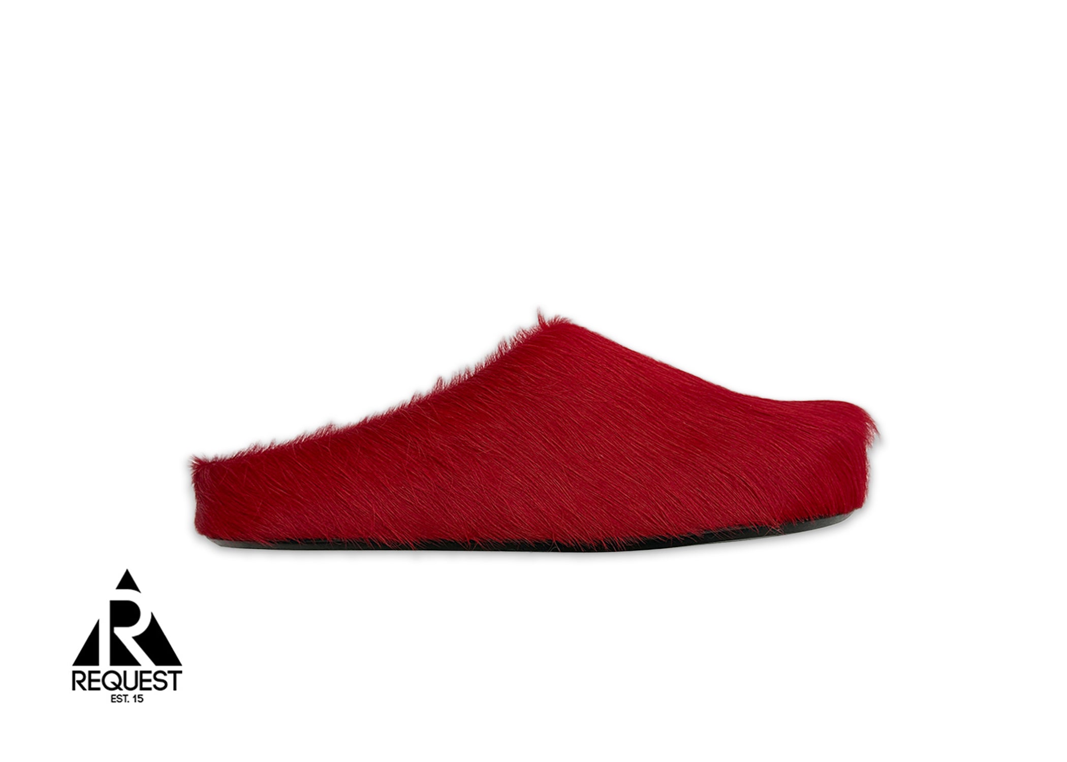 Calf Hair Sabot Slipper "Red"