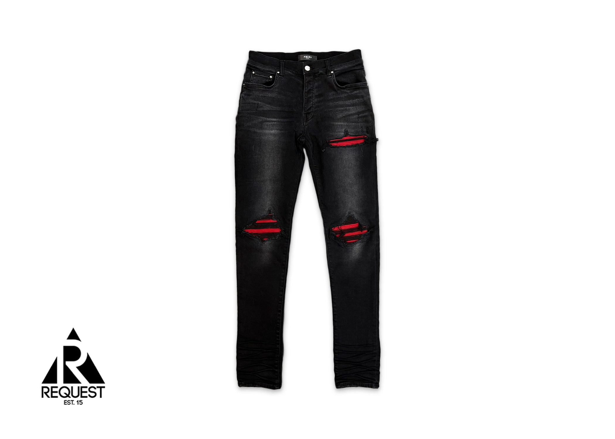 MX1 Red Suede Patch Jeans "Black"