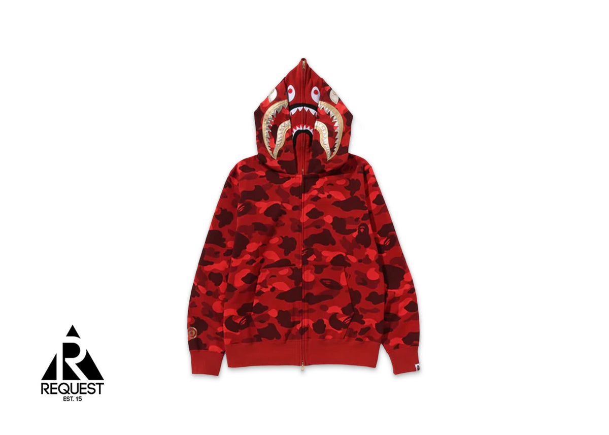 BAPE Color Camo Double Shark Full Zip Hoodie 