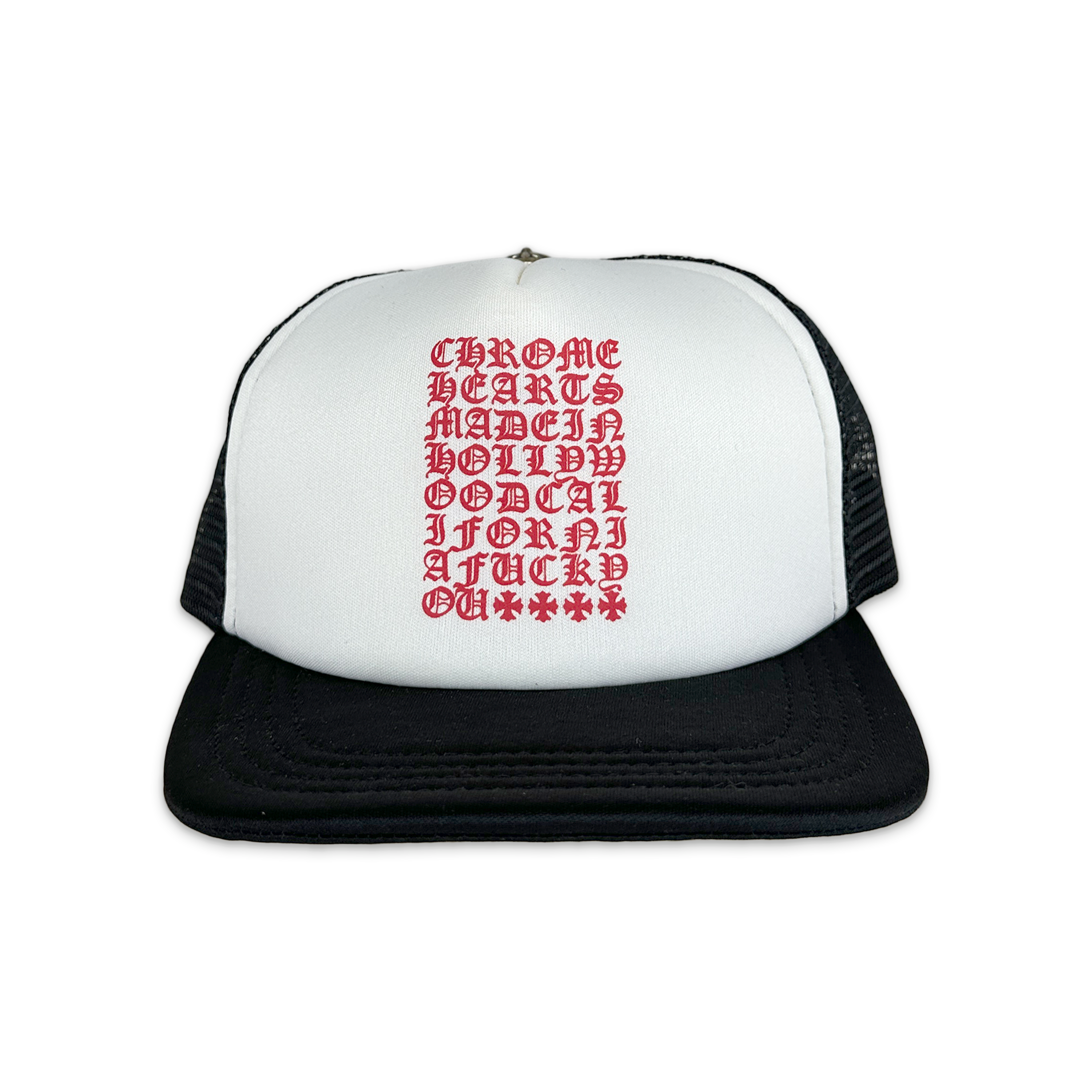 Chrome Hearts, Eye Chart Trucker Hat "Black"