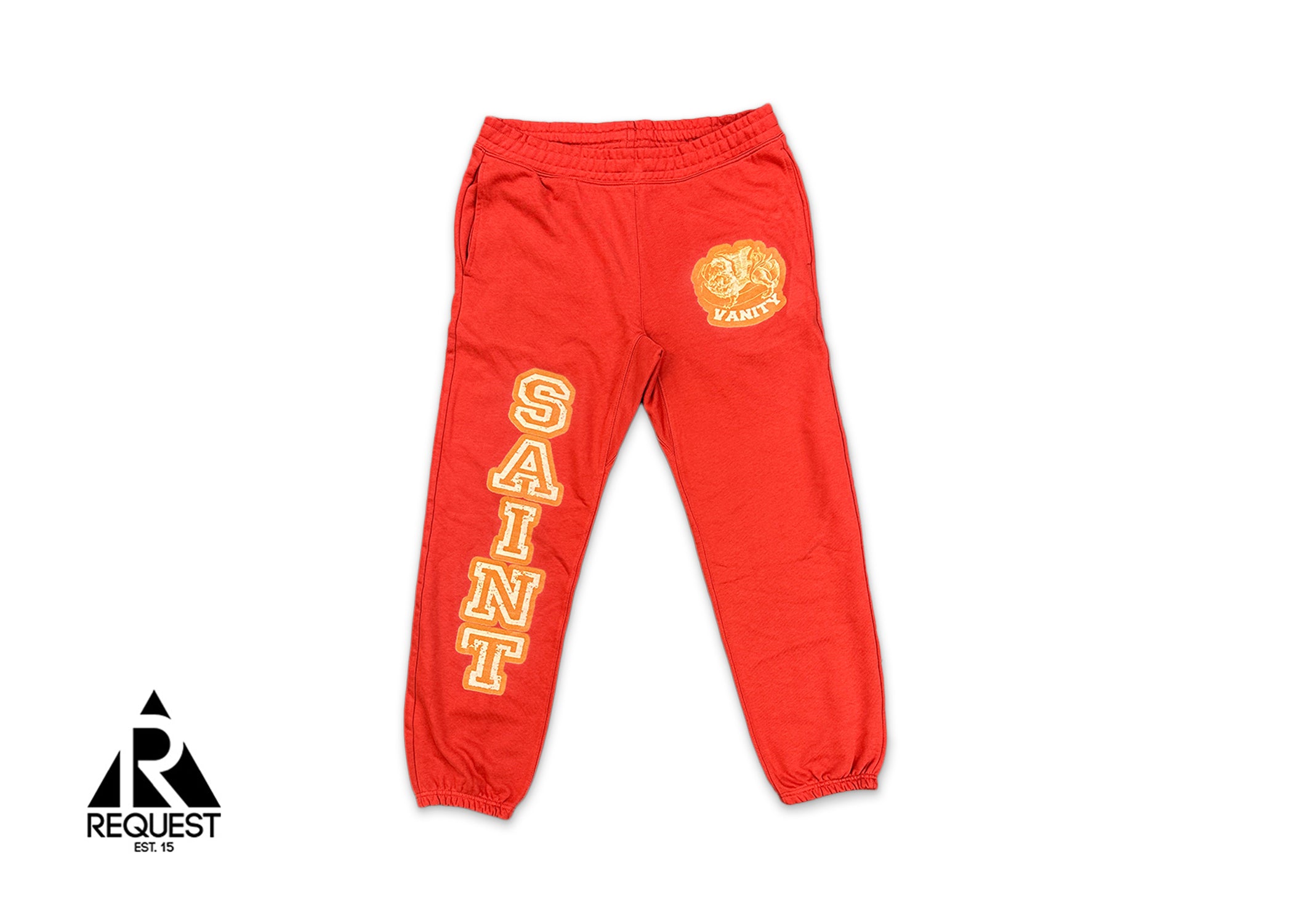 Saint Vanity Logo Sweatpants "Red & Orange"