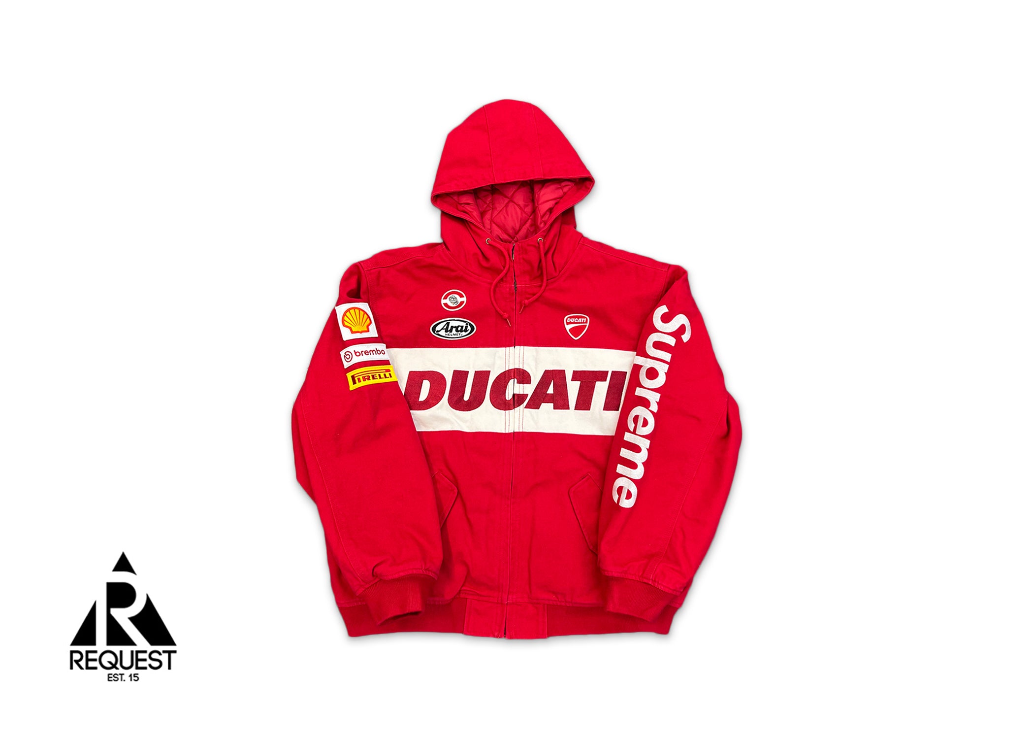 Supreme, Ducati Hooded Work Jacket "Red"