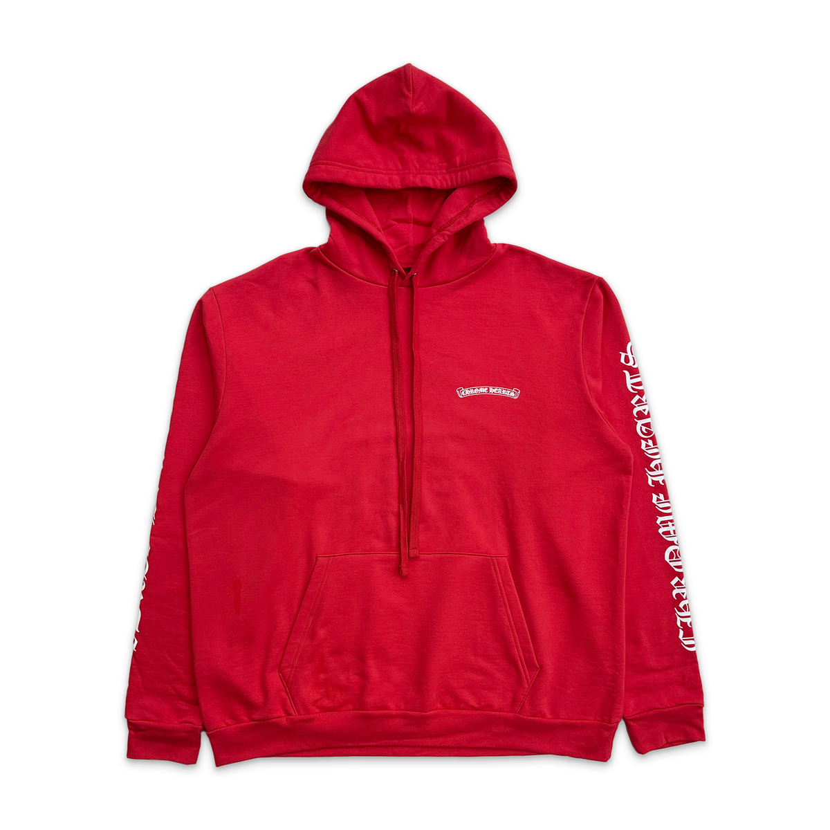 CHROME HEARTS スクロール パーカー レッド SCROLL HOODIE RED Online Exclusive Scroll Hoodie 