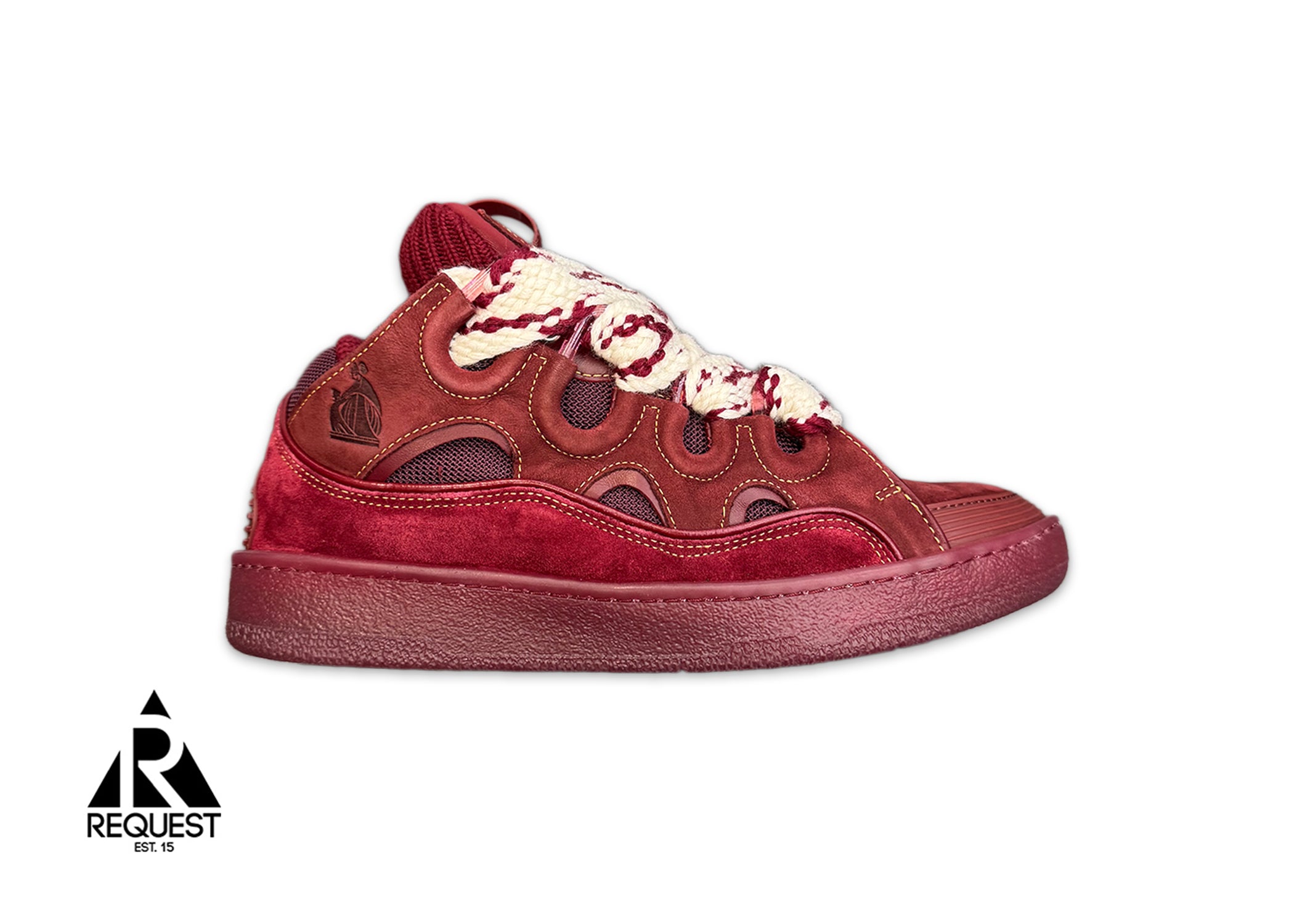 Suede Curb "Burgundy Red Velvet"