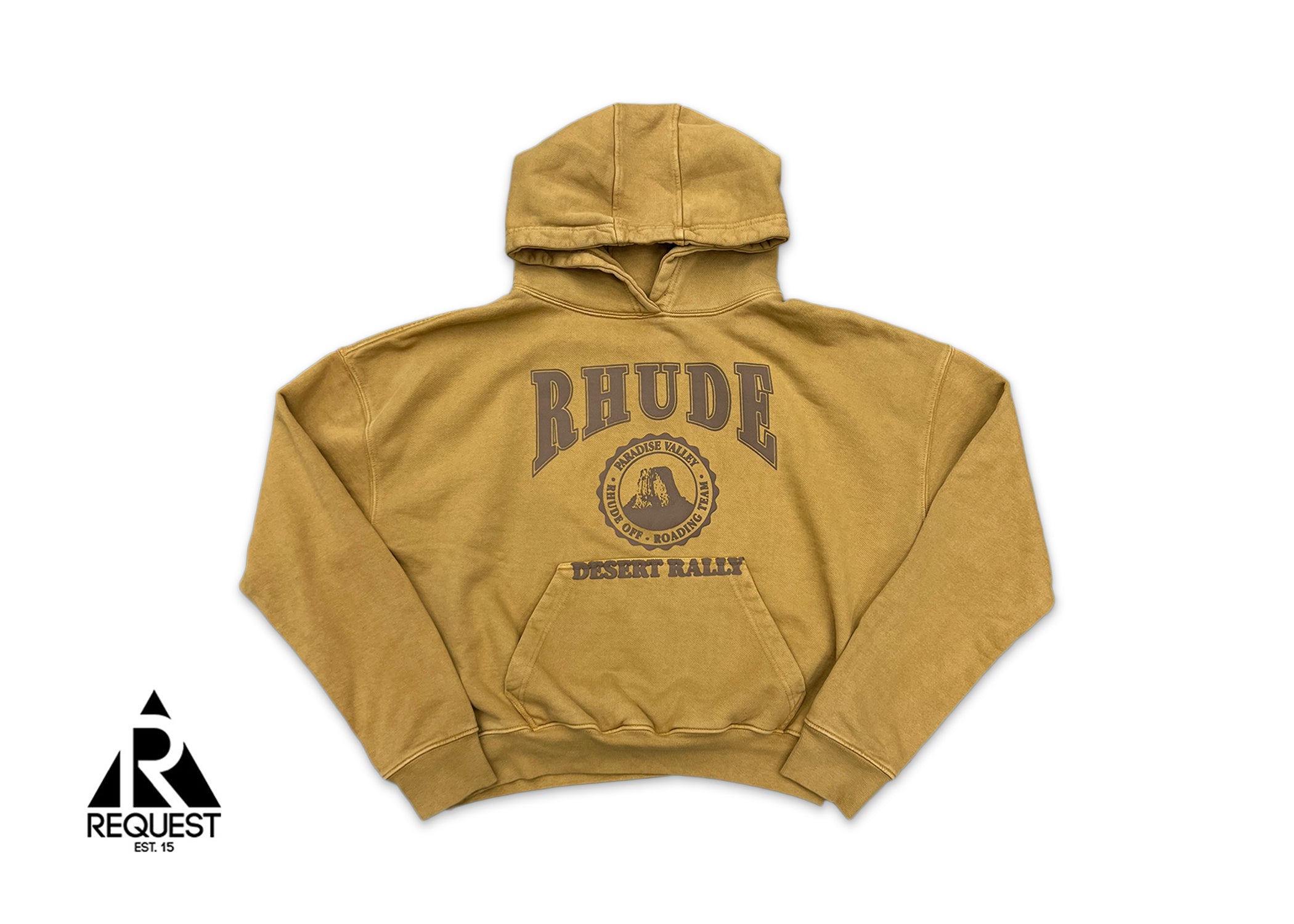 Rhude Cropped Desert Valley Hoodie “Camel”