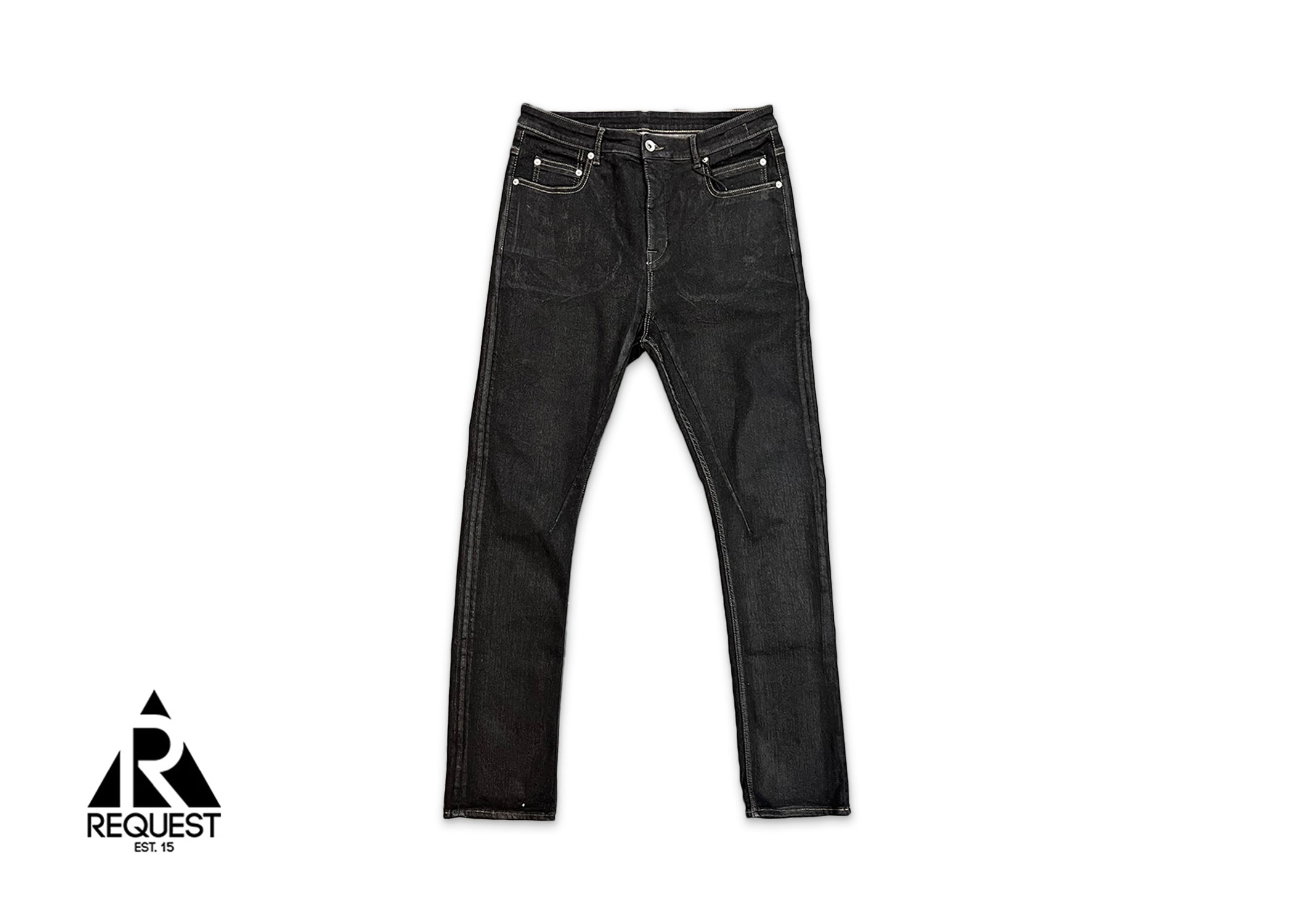 Rick Owens DRKSHDW Detroit Cut Denim "Black Wax"