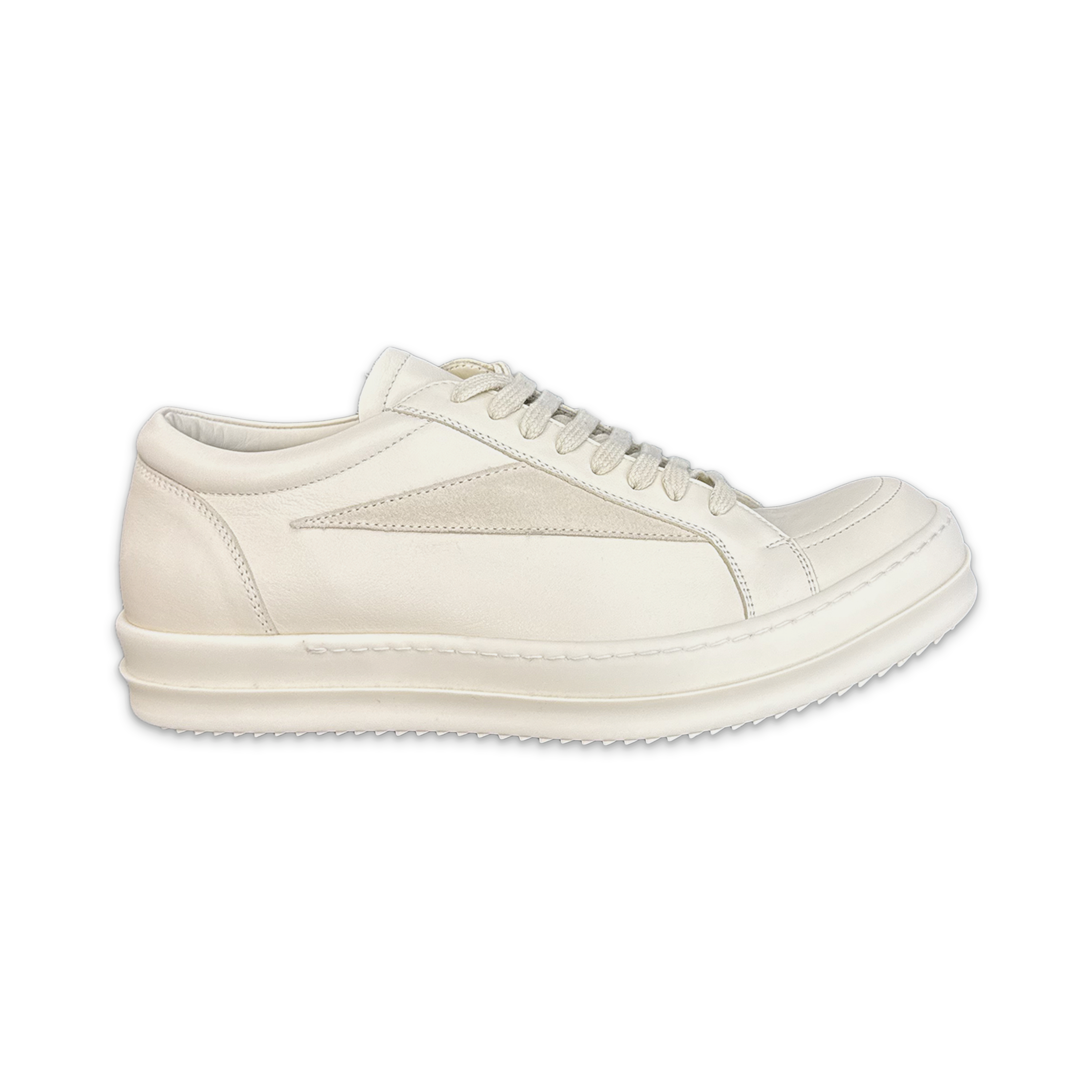 Rick Owens, Porterville Leather Vintage Sneaks "Triple Milk"