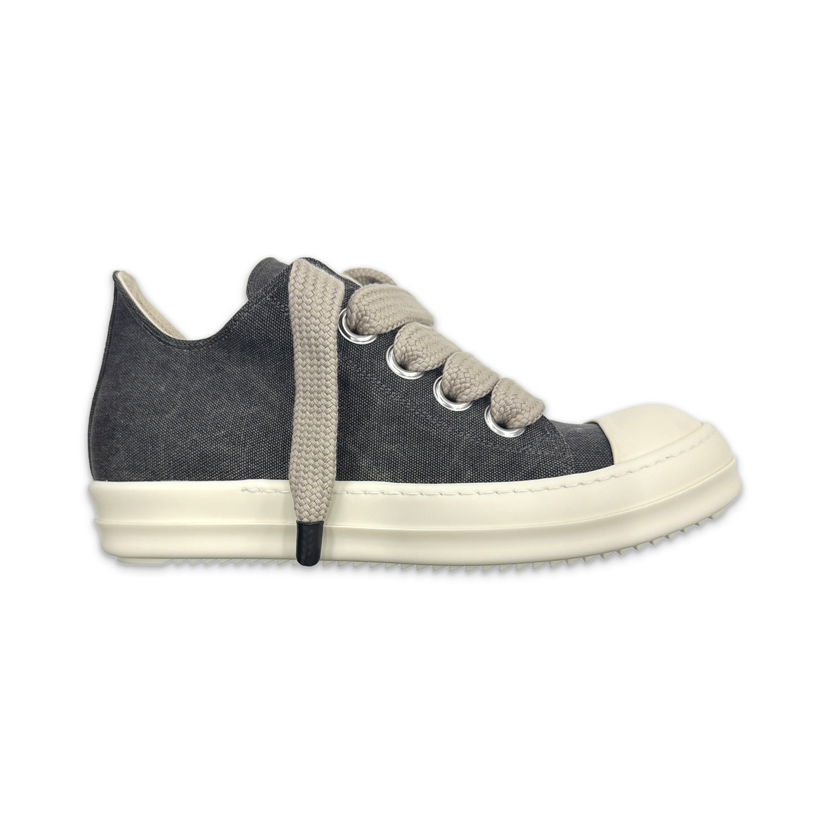 DRKSHDW Denim Jumbo Lace Canvas Ramones Low "Gravel Milk"