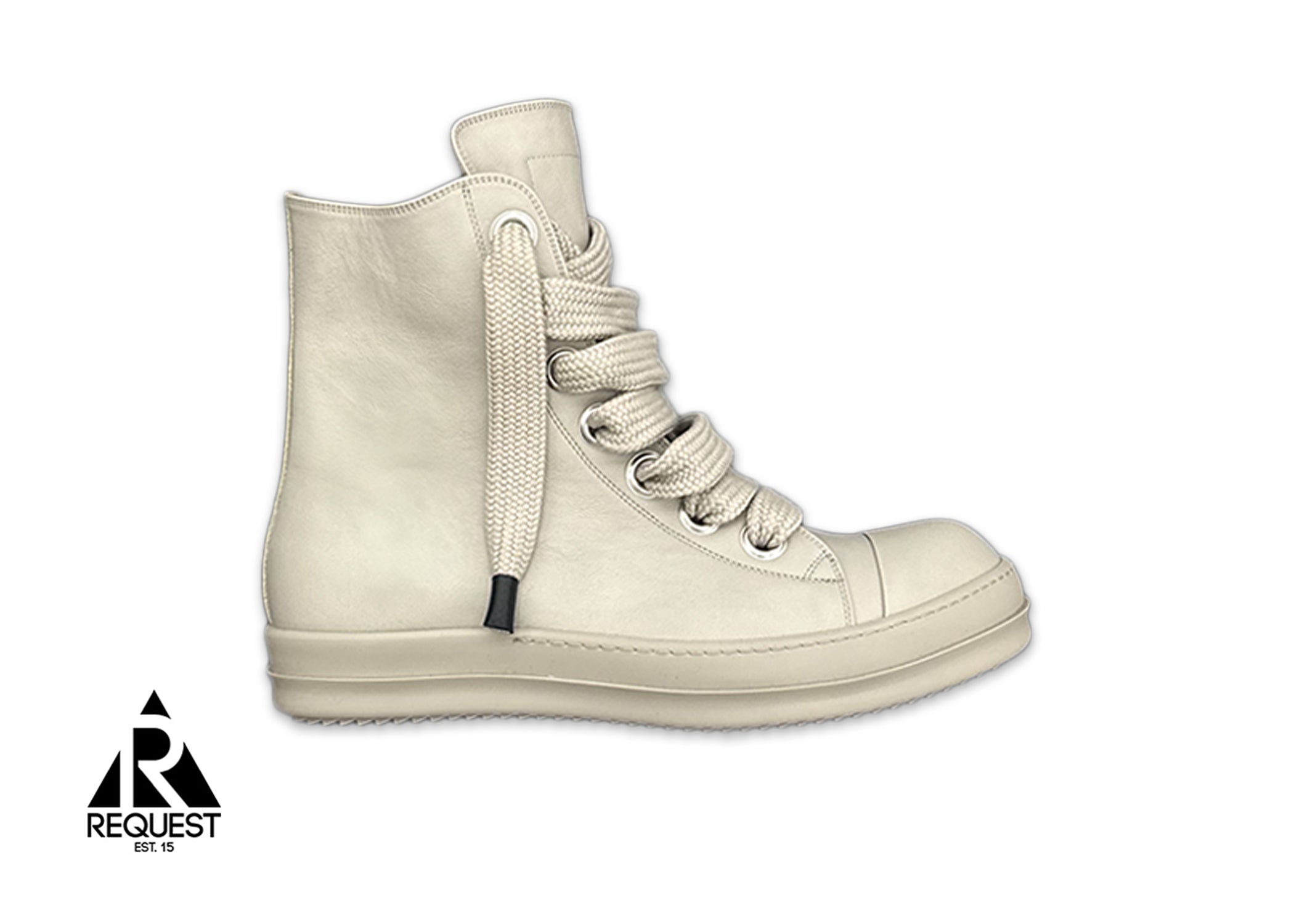 Rick Owens, Lido Jumbo Lace Leather Ramone High "Pearl"