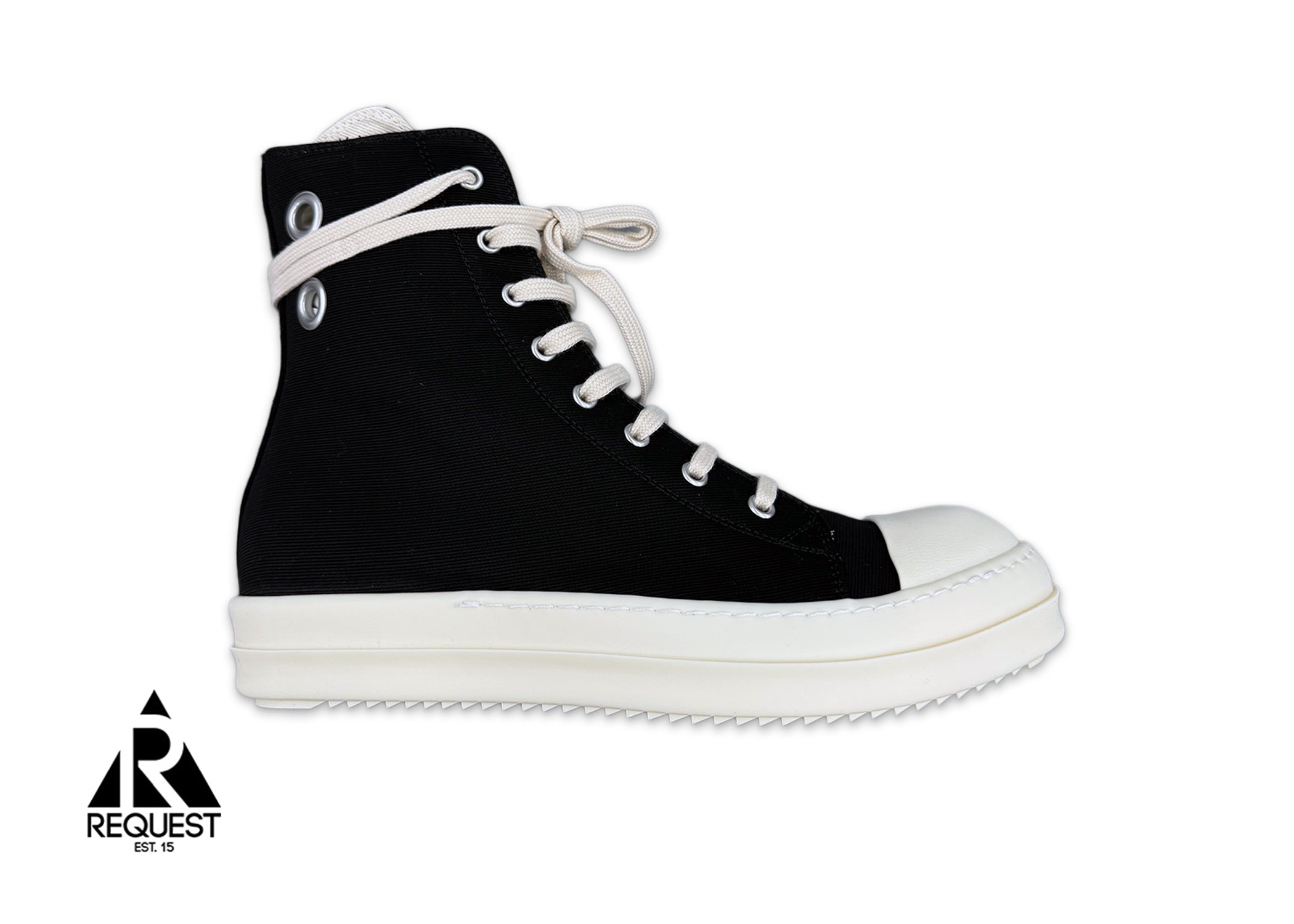 Rick Owens DRKSHDW, Lido Gimp Eyelet High "Black Milk"